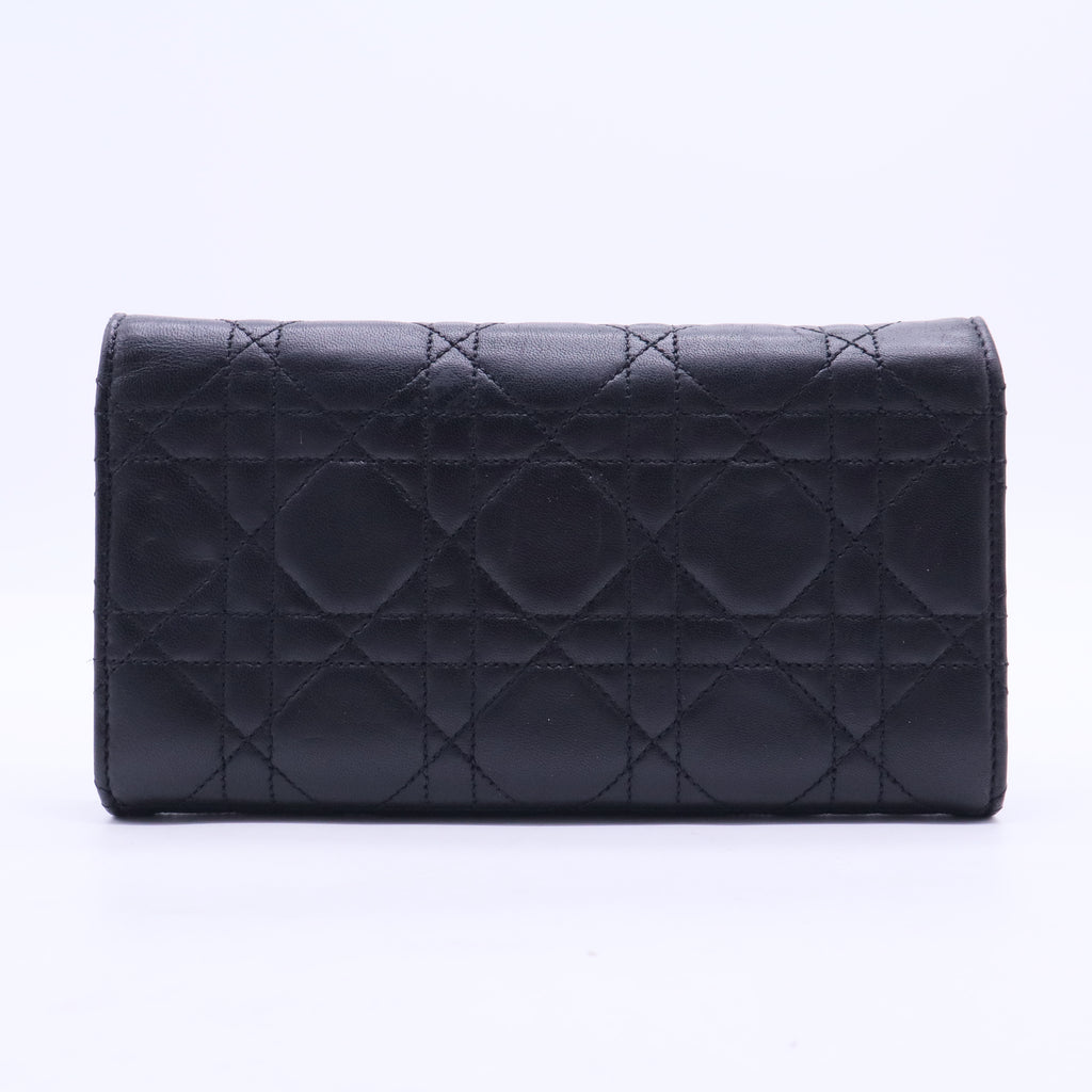 Ultra Lady Dior Cannage Quilt Lambskin Long Rendezvous Wallet on Chain W20135