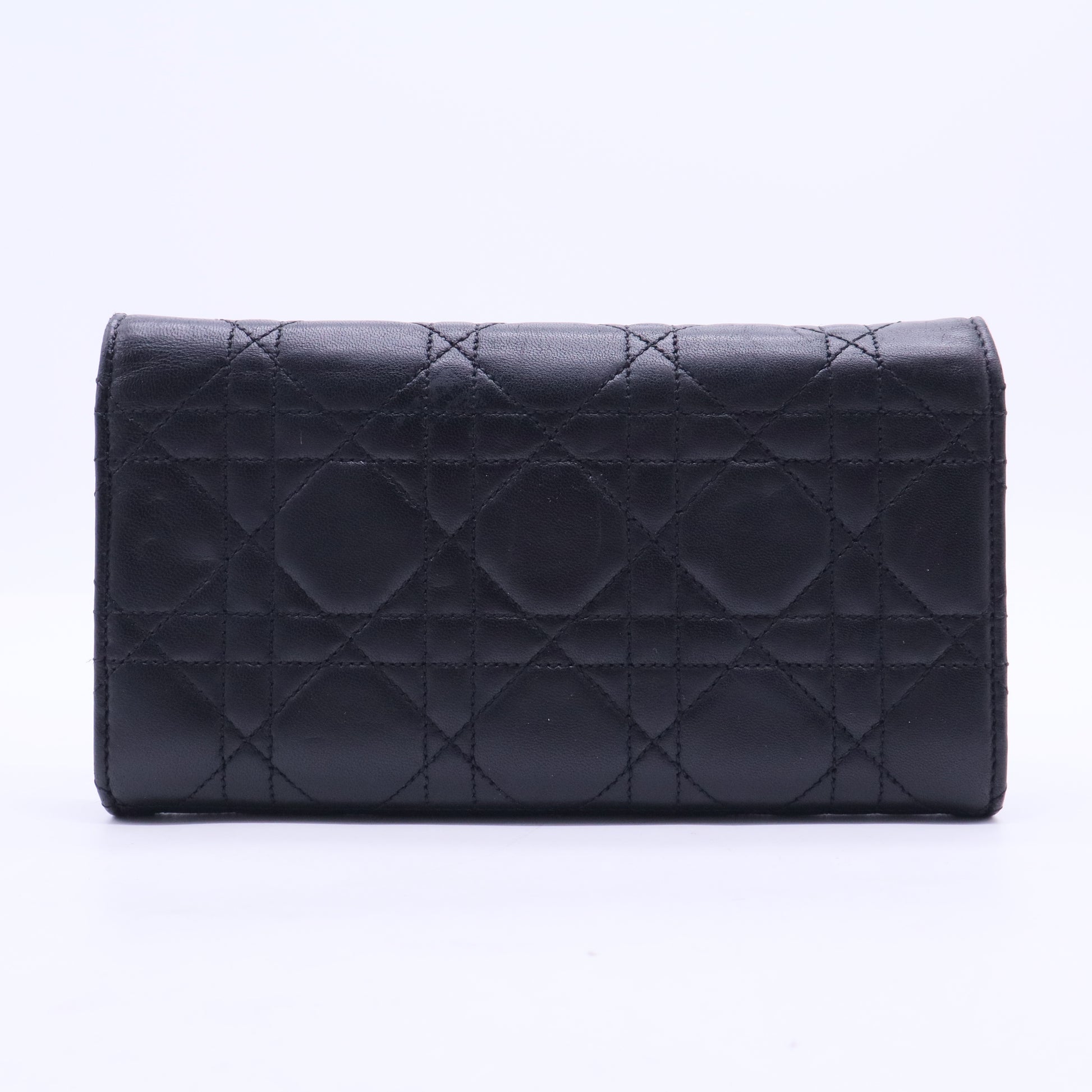 Ultra Lady Dior Cannage Quilt Lambskin Long Rendezvous Wallet on Chain W20135