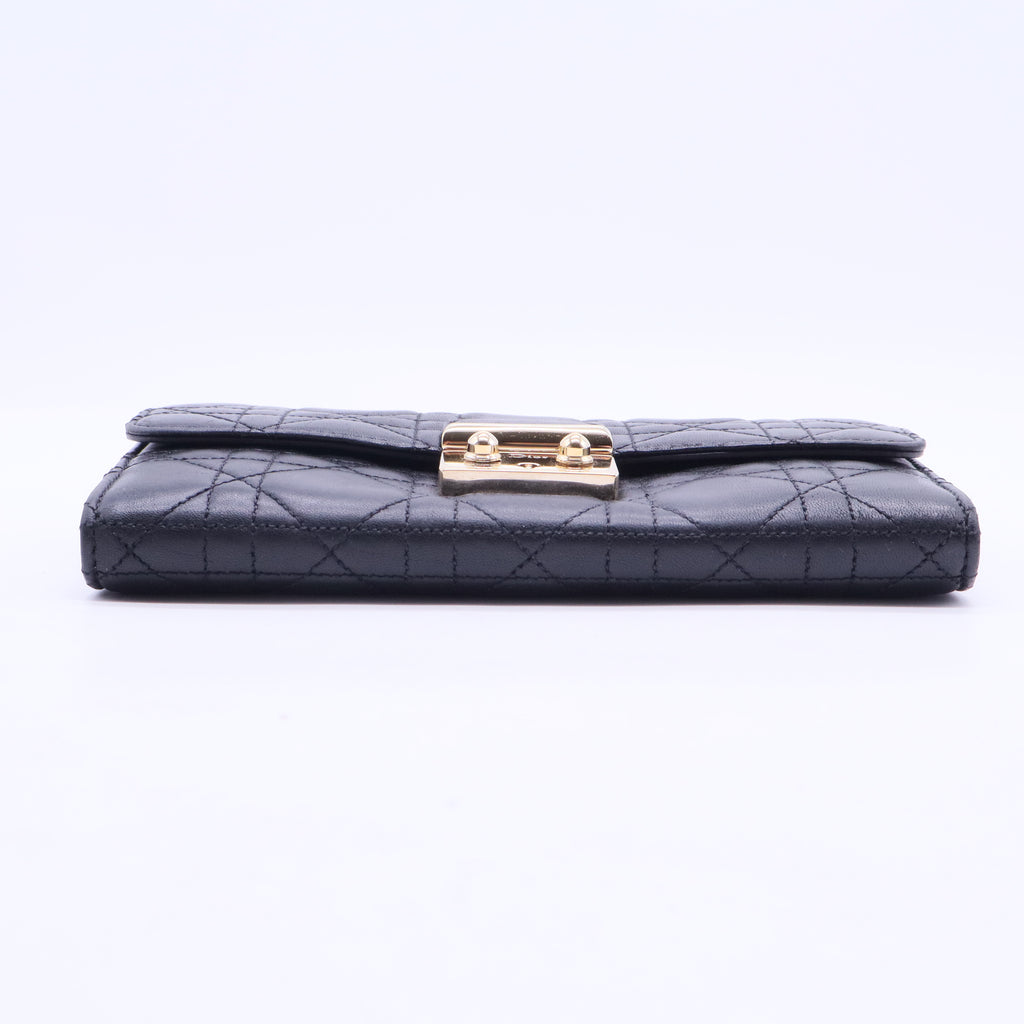 Ultra Lady Dior Cannage Quilt Lambskin Long Rendezvous Wallet on Chain W20135