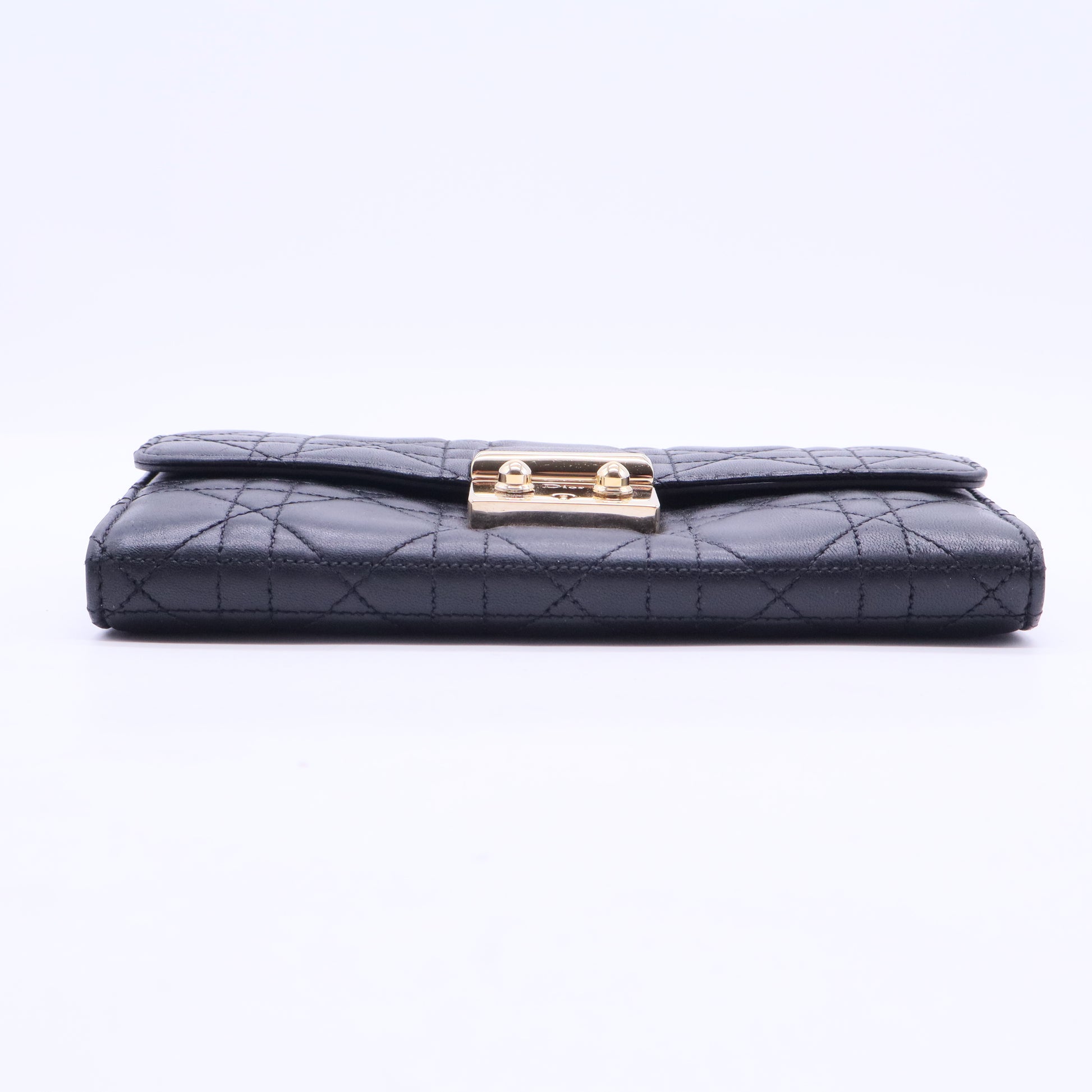 Ultra Lady Dior Cannage Quilt Lambskin Long Rendezvous Wallet on Chain W20135
