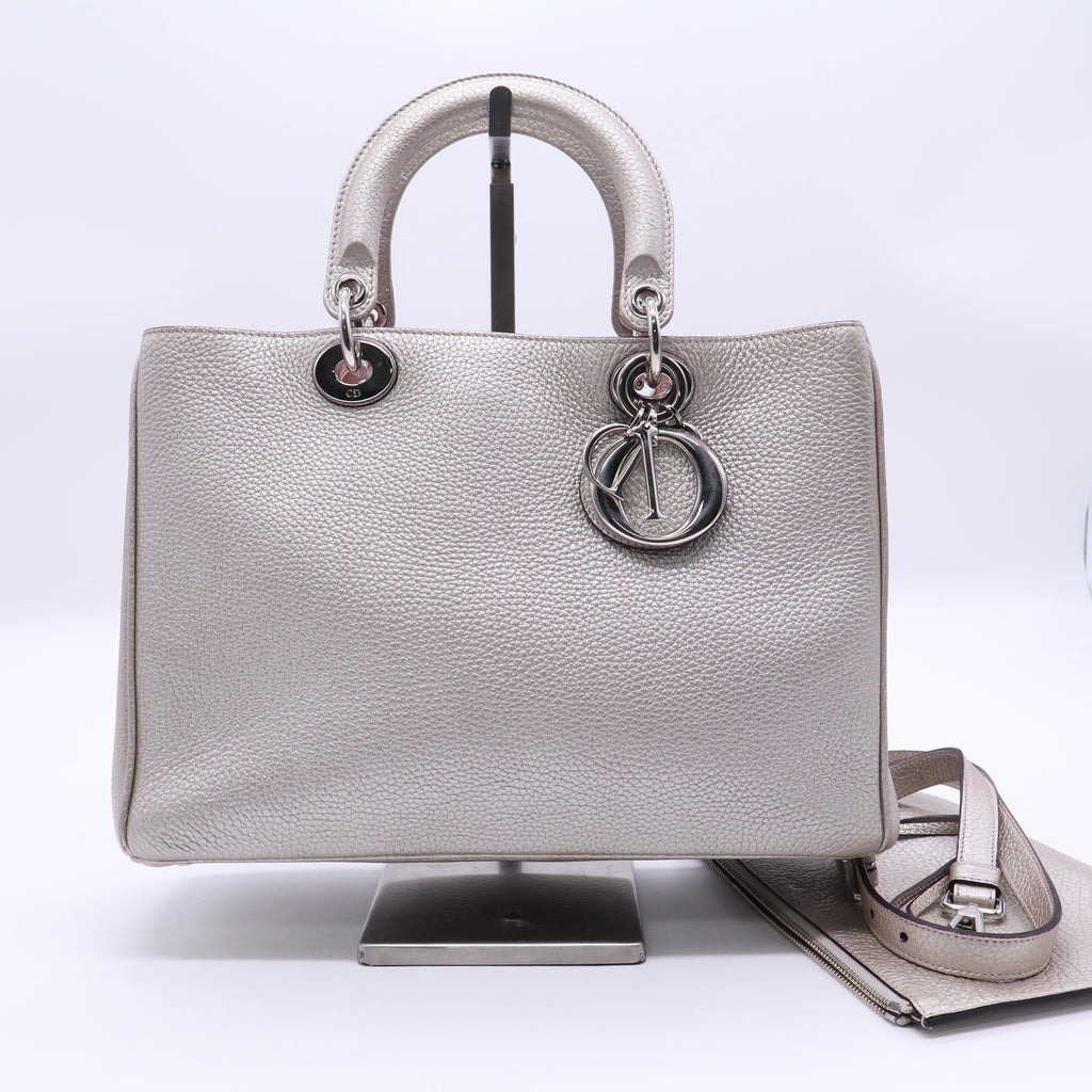 Christian Dior Leather Diorissimo Metallic Speical Version Twins LDJ3479