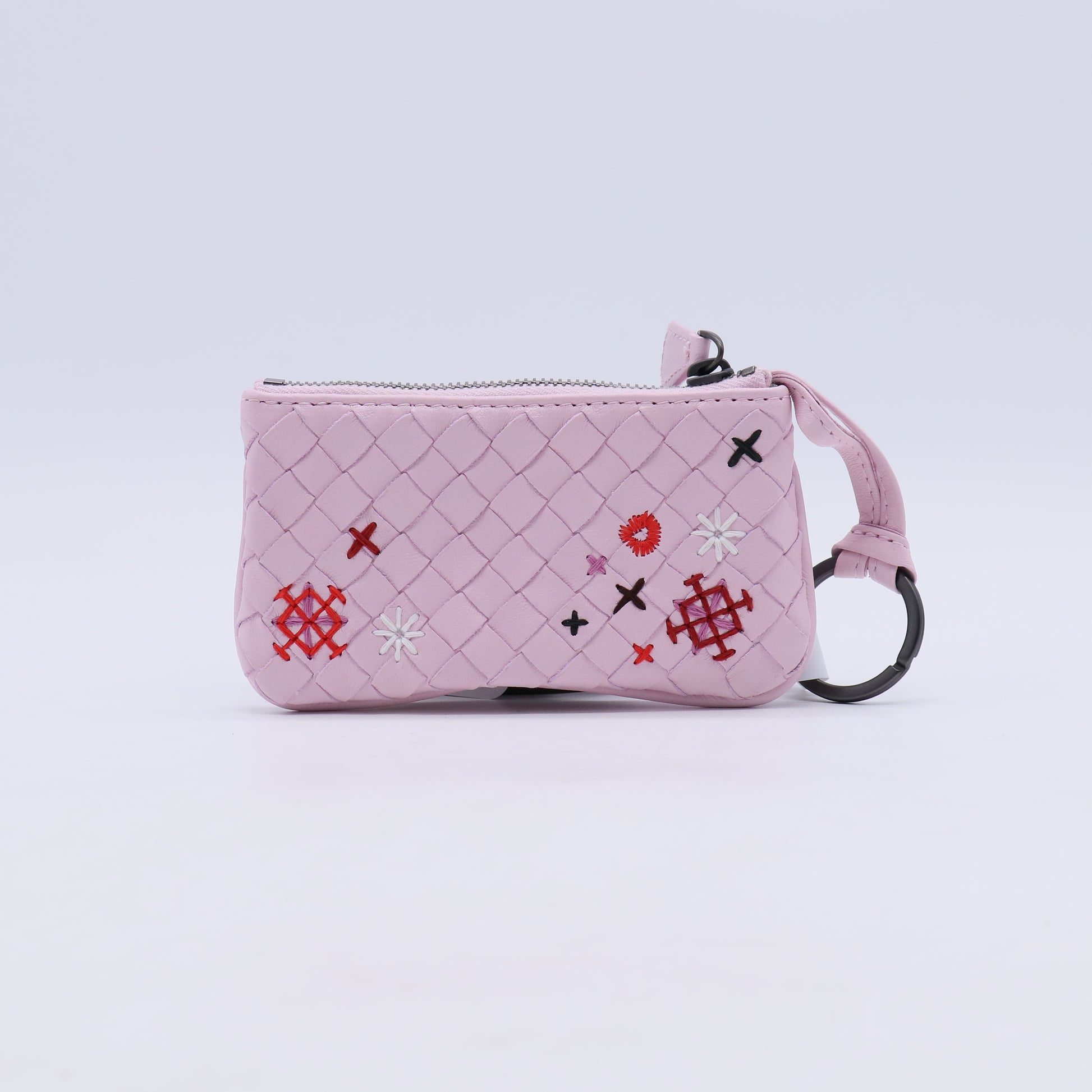 Bottega Veneta Intrecciato Embroidered Coin Purse Key Case W21257