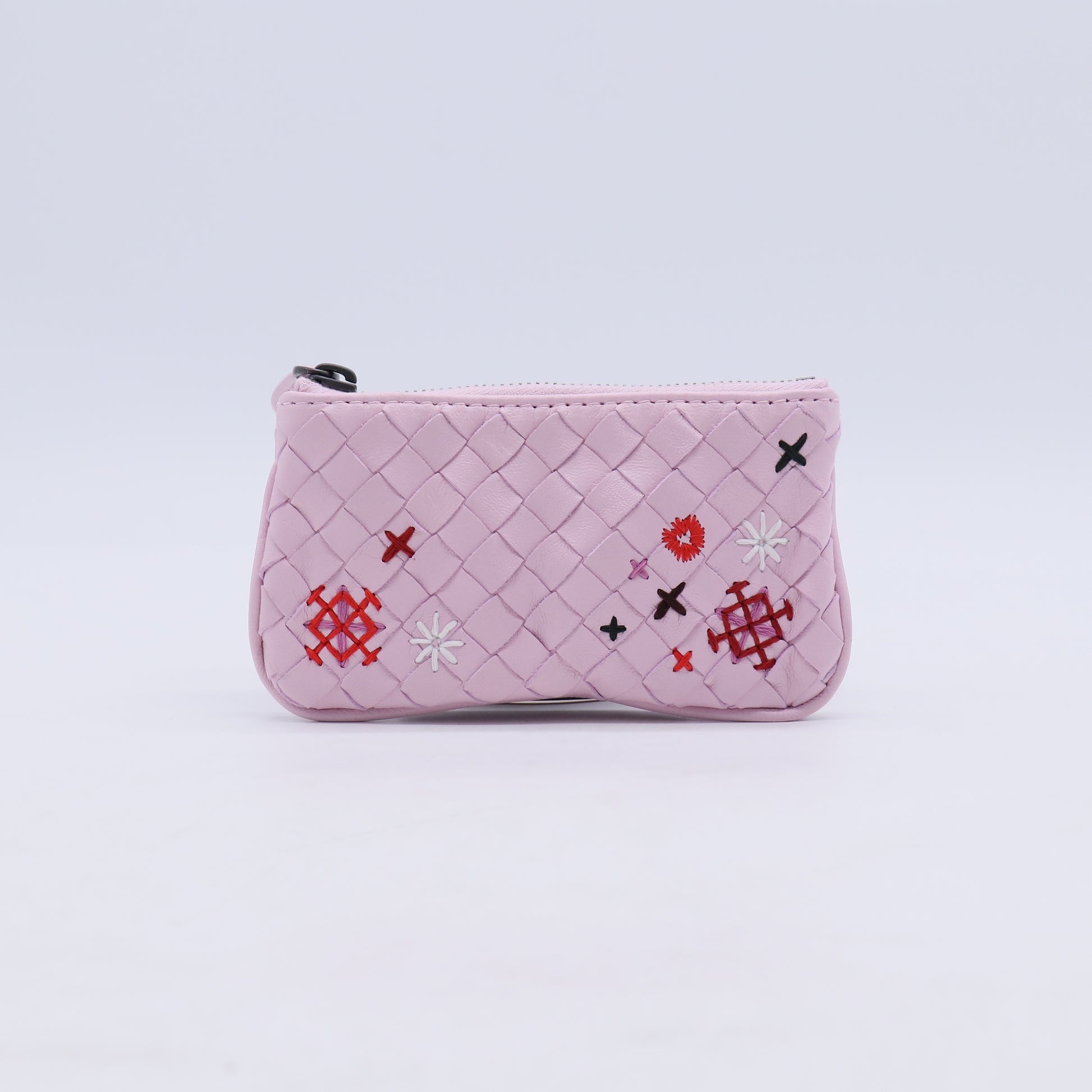 Bottega Veneta Intrecciato Embroidered Coin Purse Key Case W21257