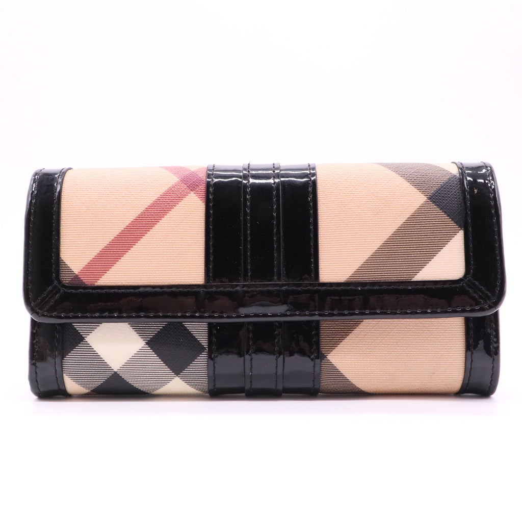 Supernova Check Coated Canvas Continental Wallet