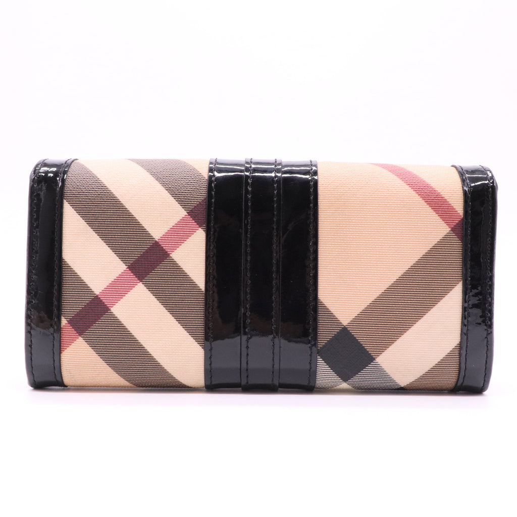 Supernova Check Coated Canvas Continental Wallet