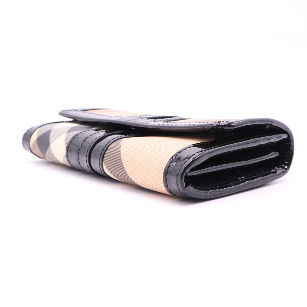 Supernova Check Coated Canvas Continental Wallet