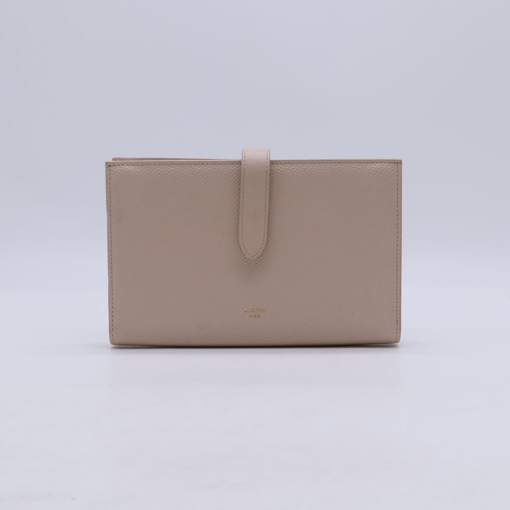 Celine Large Strap Wallet in Grained Calfskin W21310
