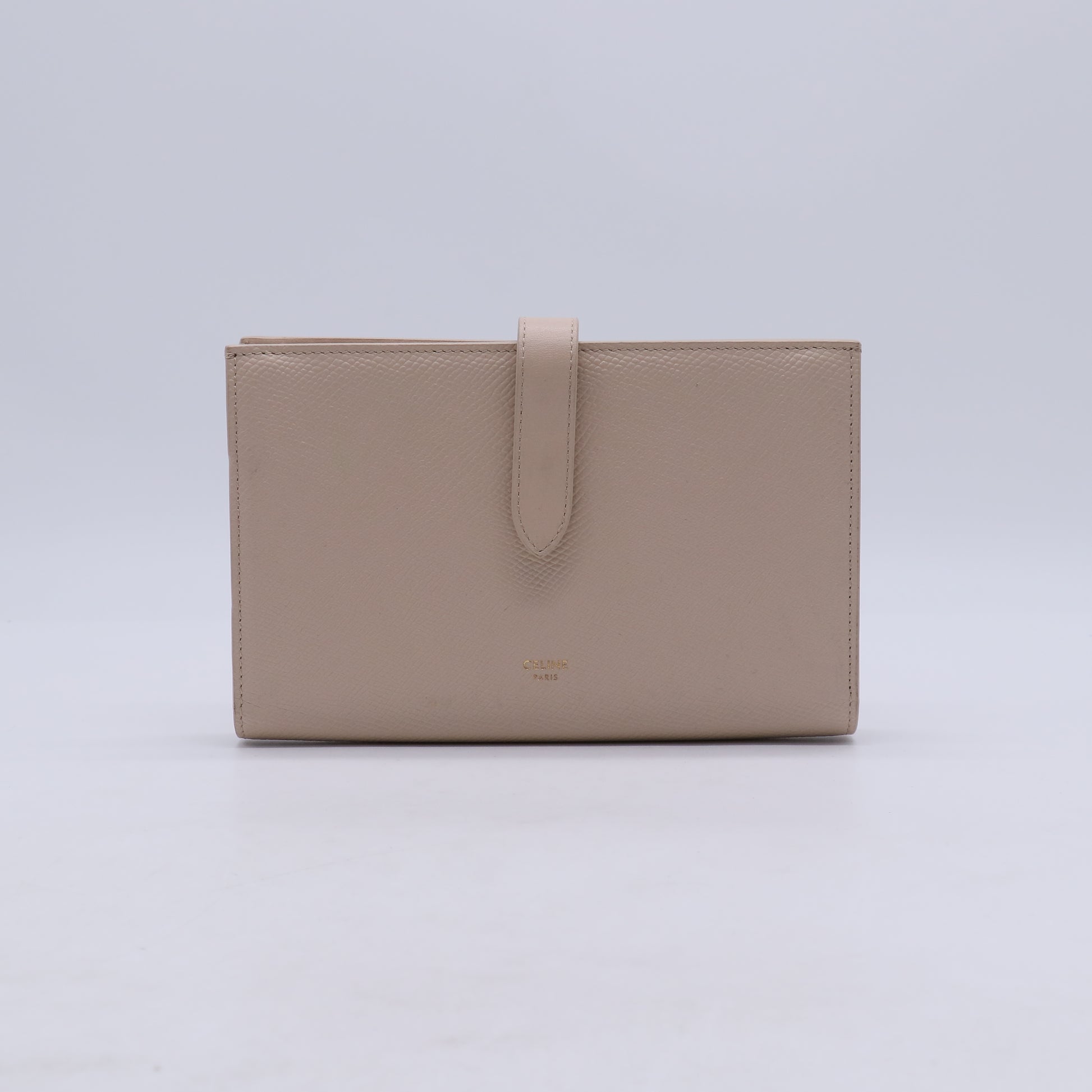 Celine Large Strap Wallet in Grained Calfskin W21310
