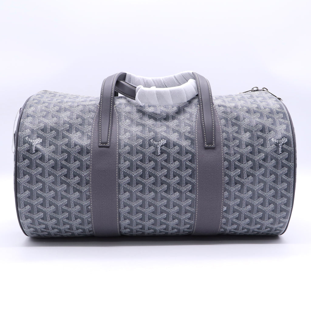 Goyardine Barrel 40 Sports Bag Dark Grey twins