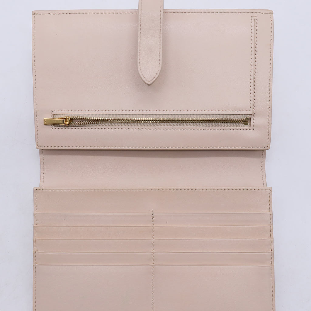 Celine Large Strap Wallet in Grained Calfskin W21310