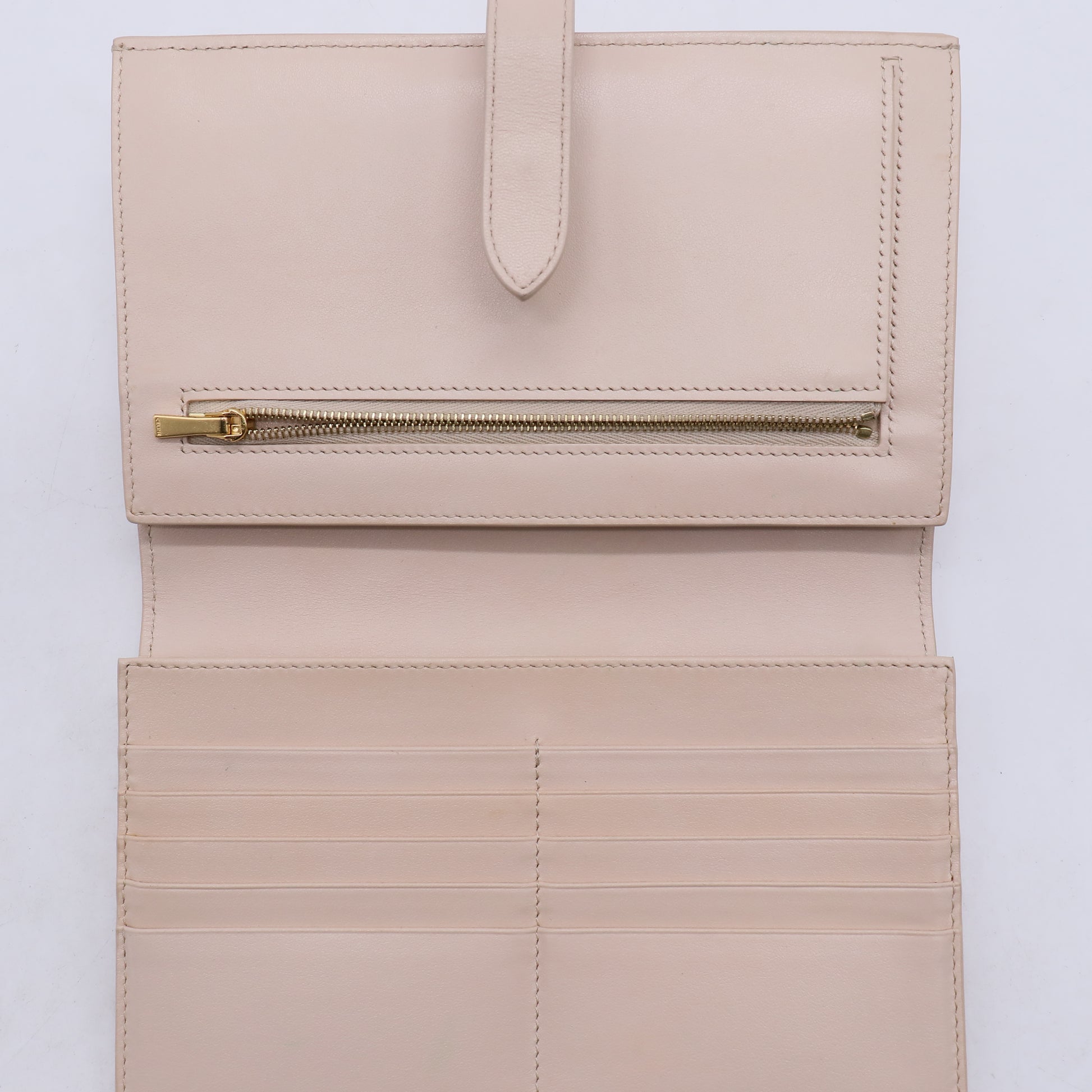 Celine Large Strap Wallet in Grained Calfskin W21310