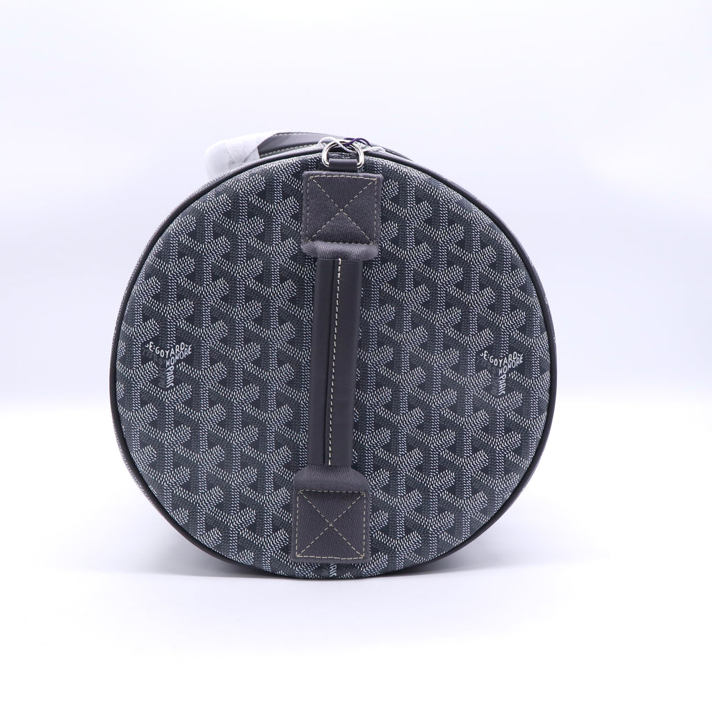 Goyardine Barrel 40 Sports Bag Dark Grey twins