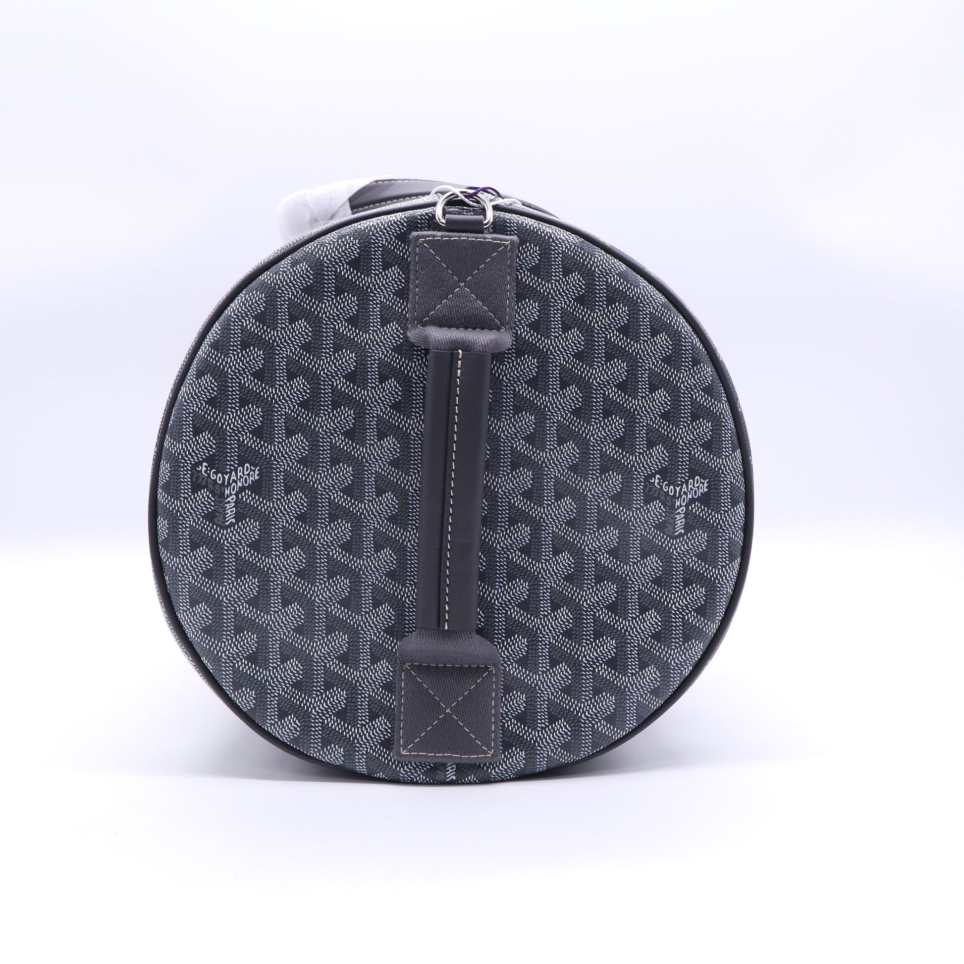 Goyardine Barrel 40 Sports Bag Dark Grey twins