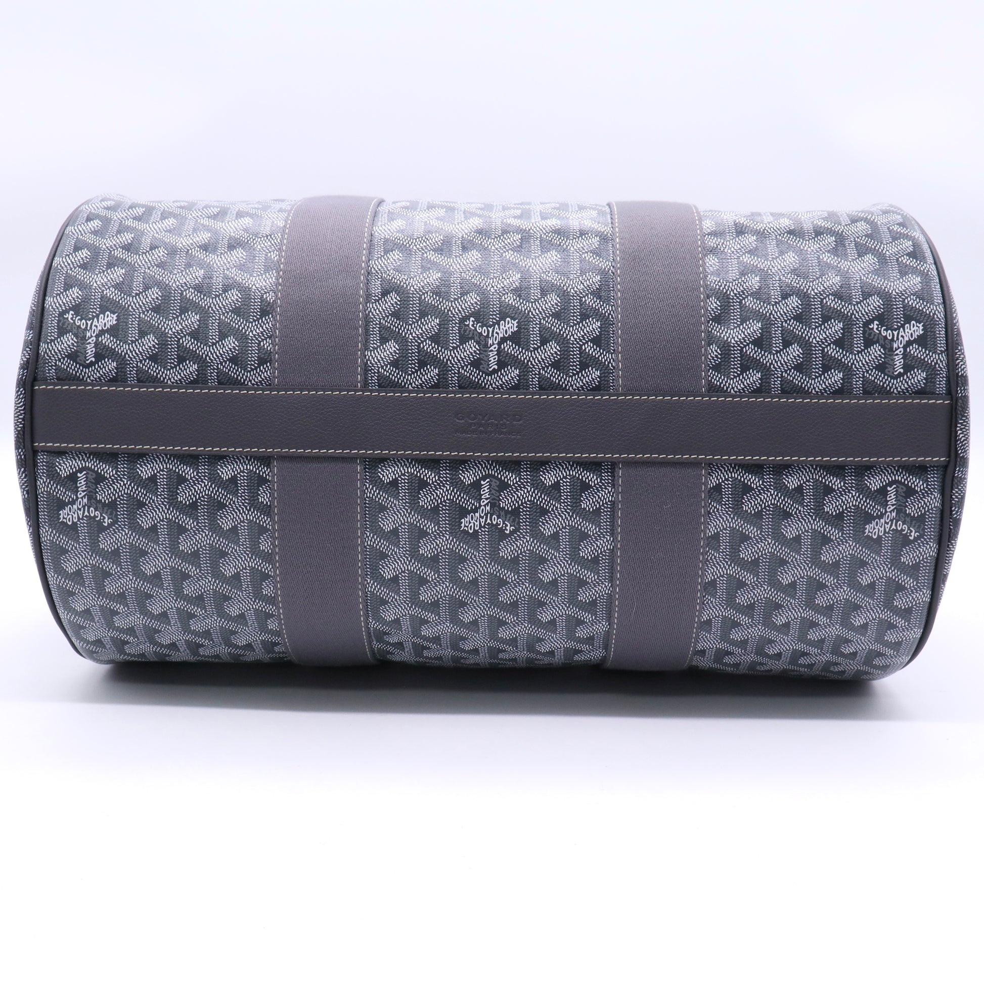 Goyardine Barrel 40 Sports Bag Dark Grey twins