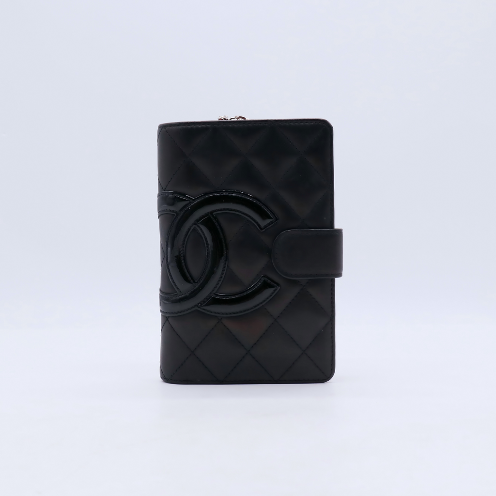 Chanel Cambon Compact Wallet Quilted Lambskin twins LDJ4324