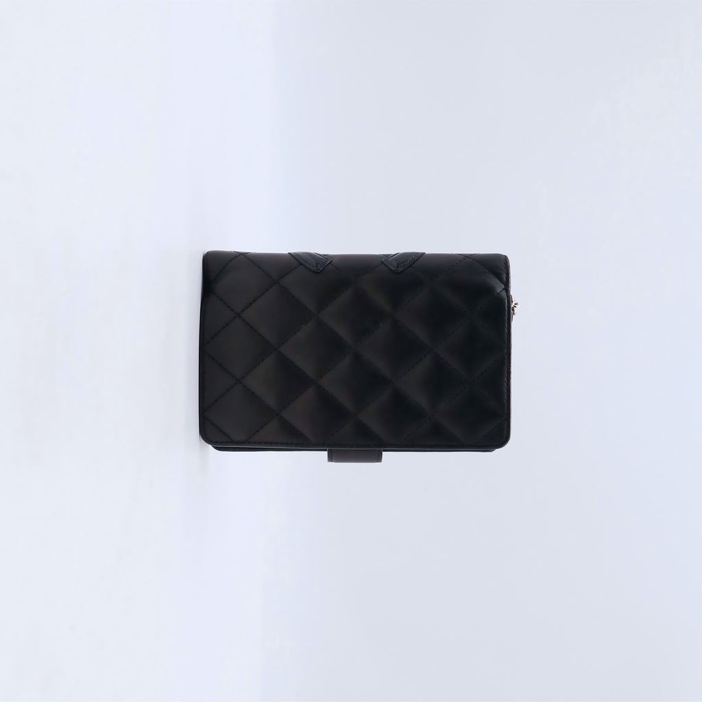 Chanel Cambon Compact Wallet Quilted Lambskin twins LDJ4324