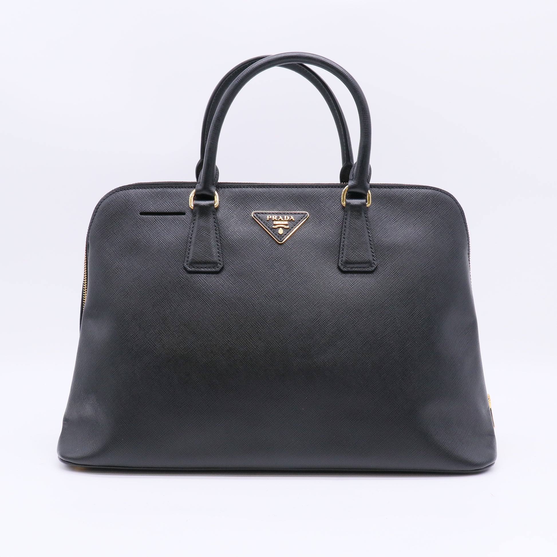 Prada Medium Saffiano Lux Promenade Satchel Bag in Nero (Black) B23050