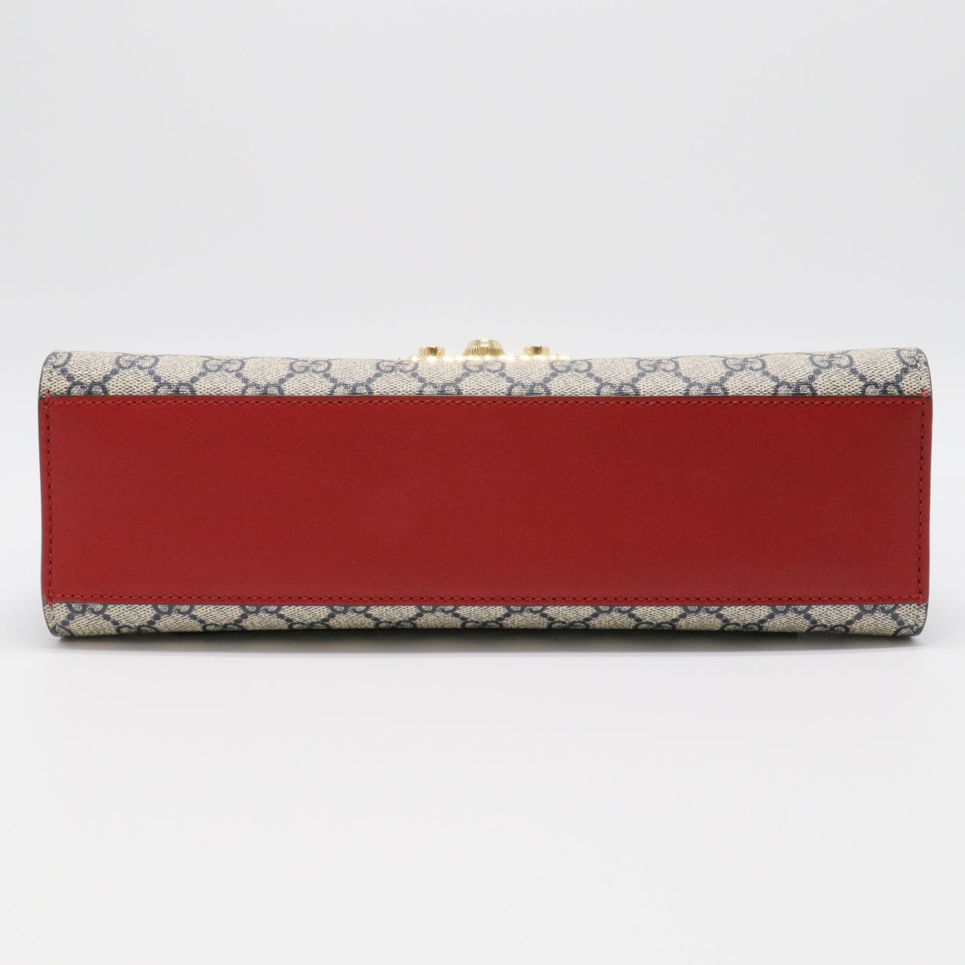 GG Supreme Monogram Moon Calfskin Medium Padlock Shoulder Bag