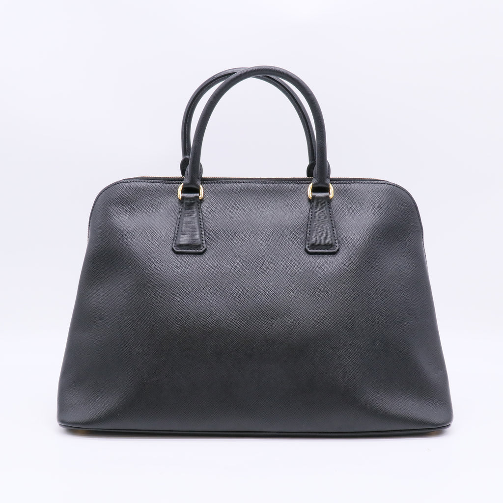 Prada Medium Saffiano Lux Promenade Satchel Bag in Nero (Black) B23050