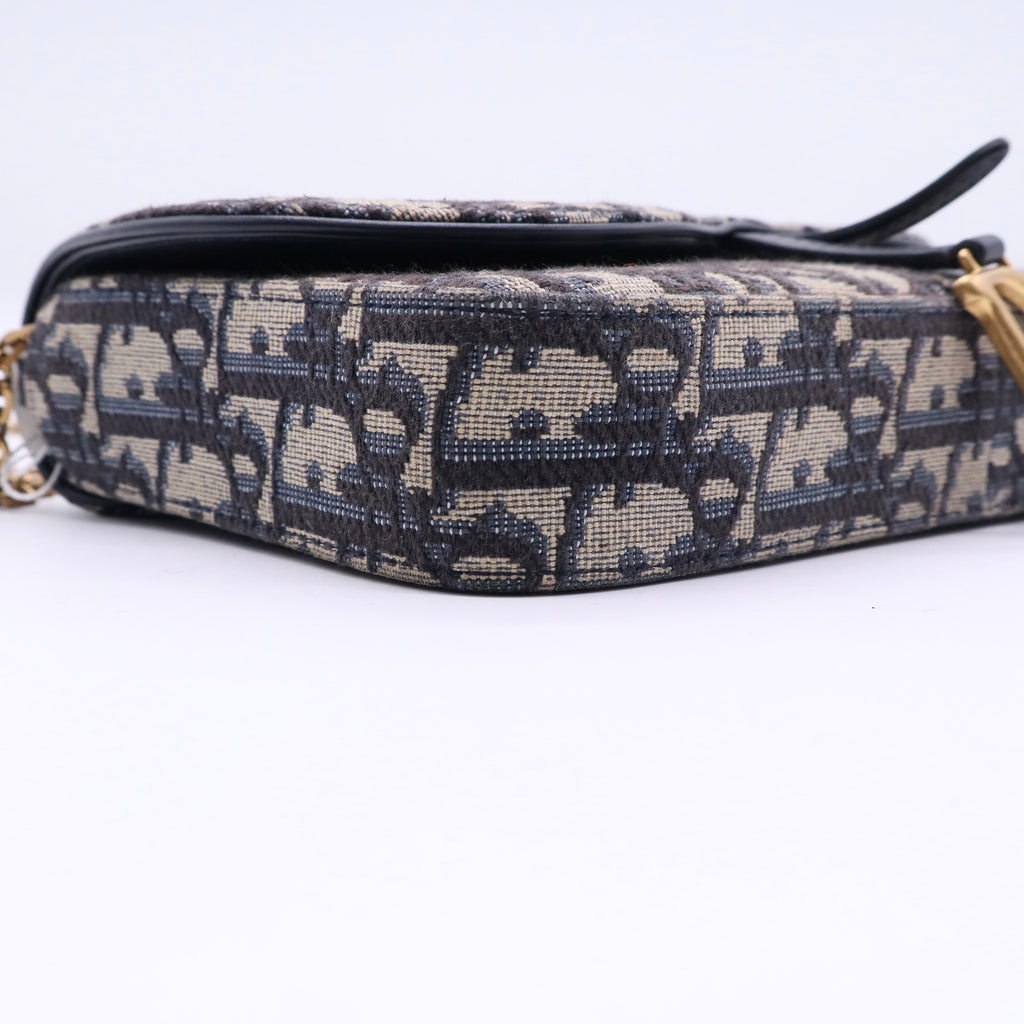 Dior Blue Oblique Jacquard Saddle Pouch twins LDJ3477