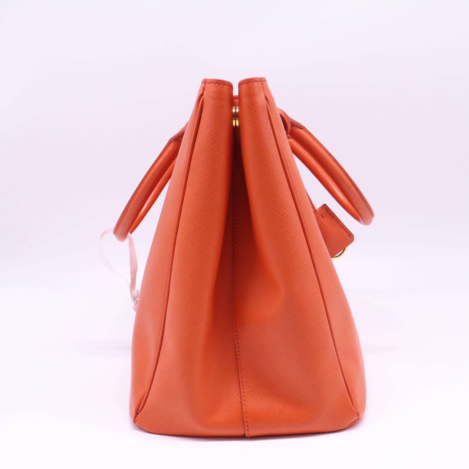 Orange Saffiano Lux Leather Large Gardener's Tote  B21751
