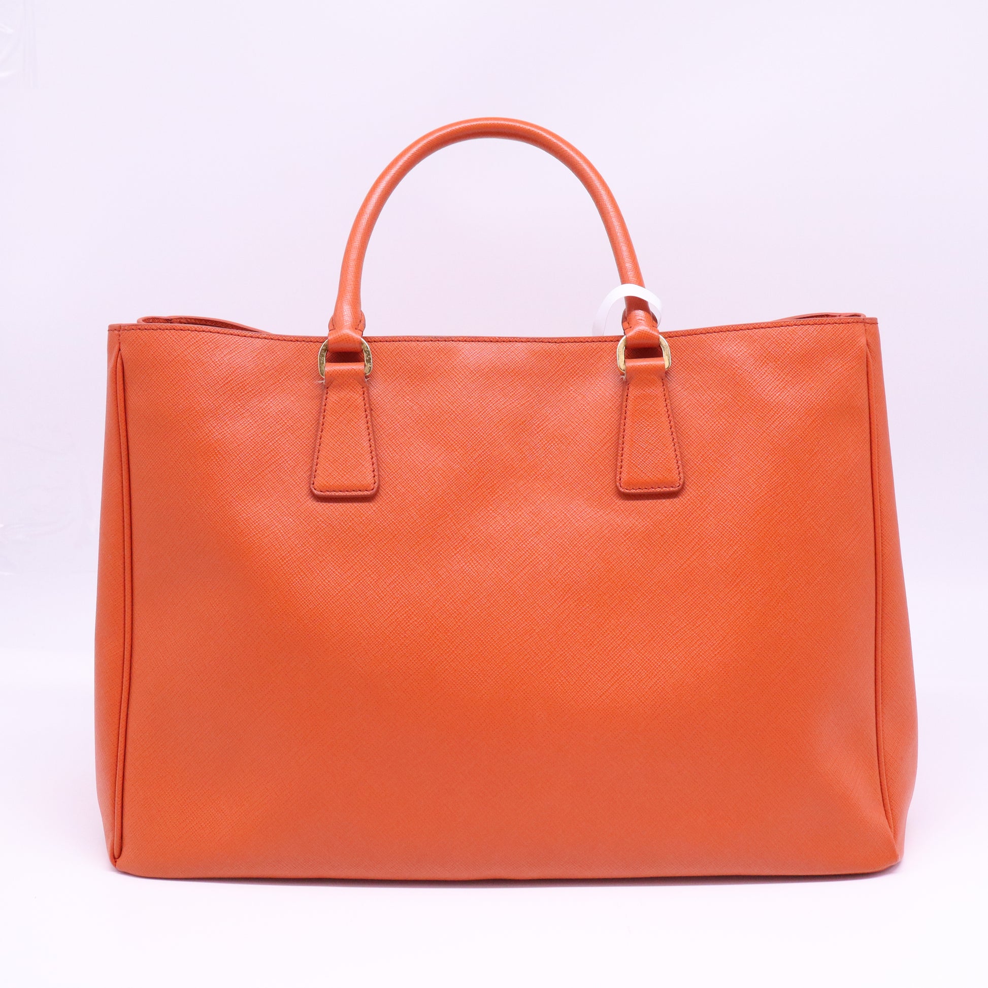 Orange Saffiano Lux Leather Large Gardener's Tote  B21751