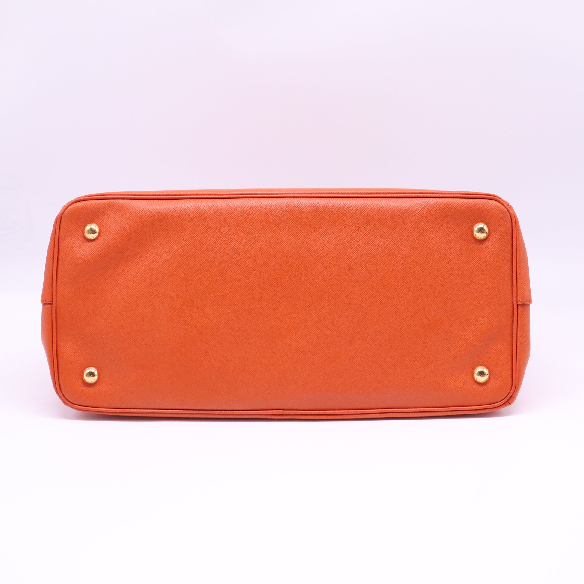 Orange Saffiano Lux Leather Large Gardener's Tote  B21751
