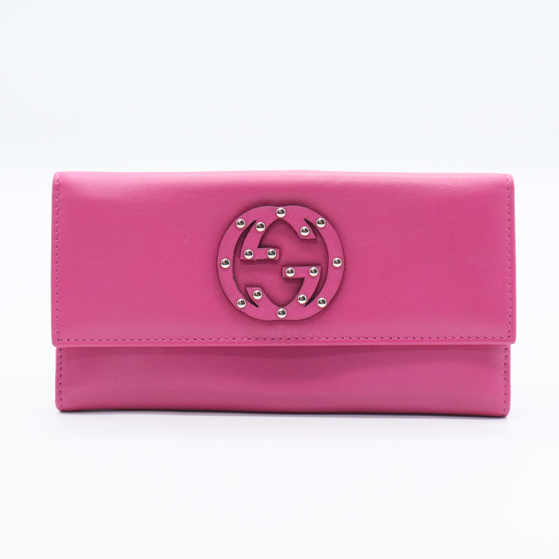 Interlocking G Logo Leather Continental Wallet w20660
