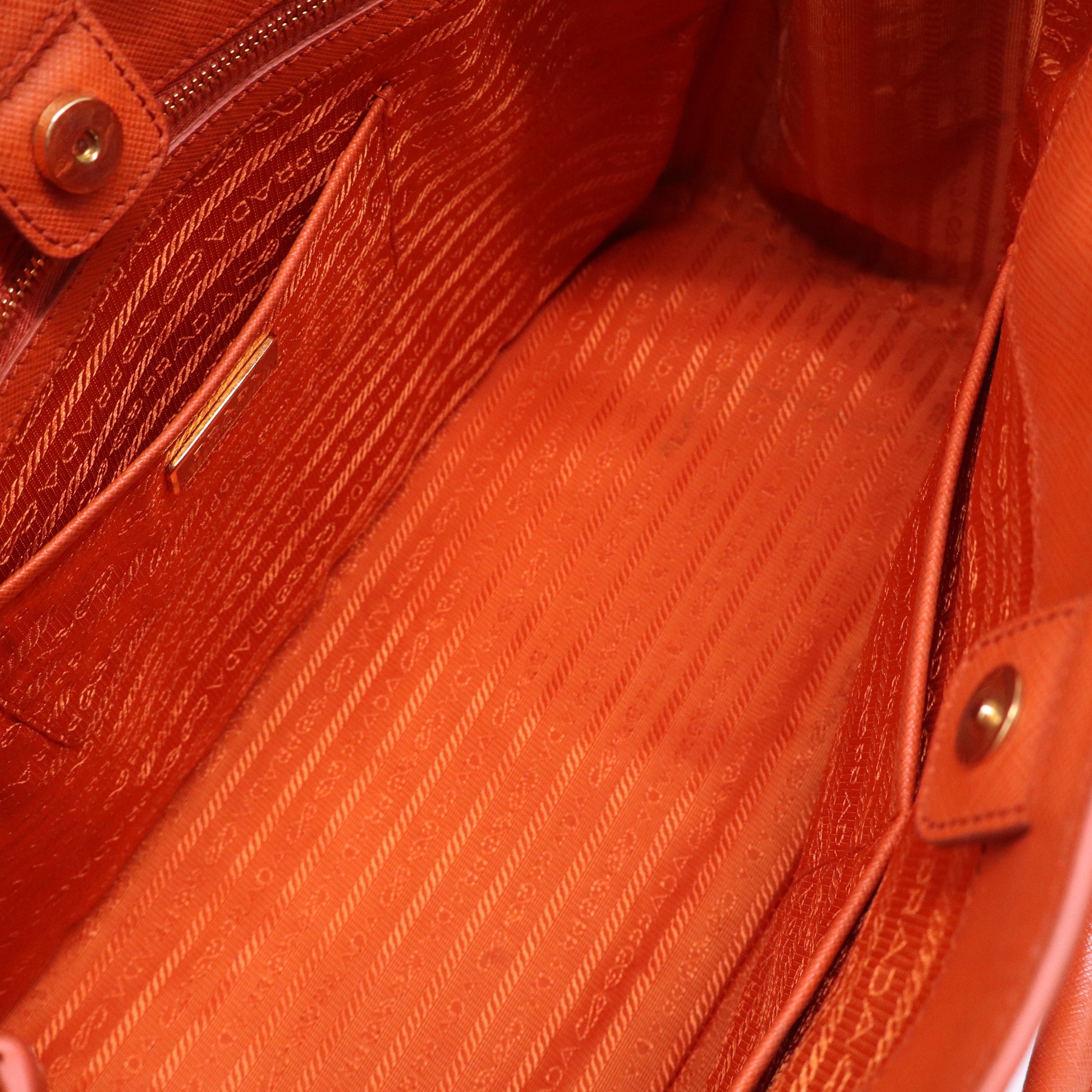 Orange Saffiano Lux Leather Large Gardener's Tote  B21751