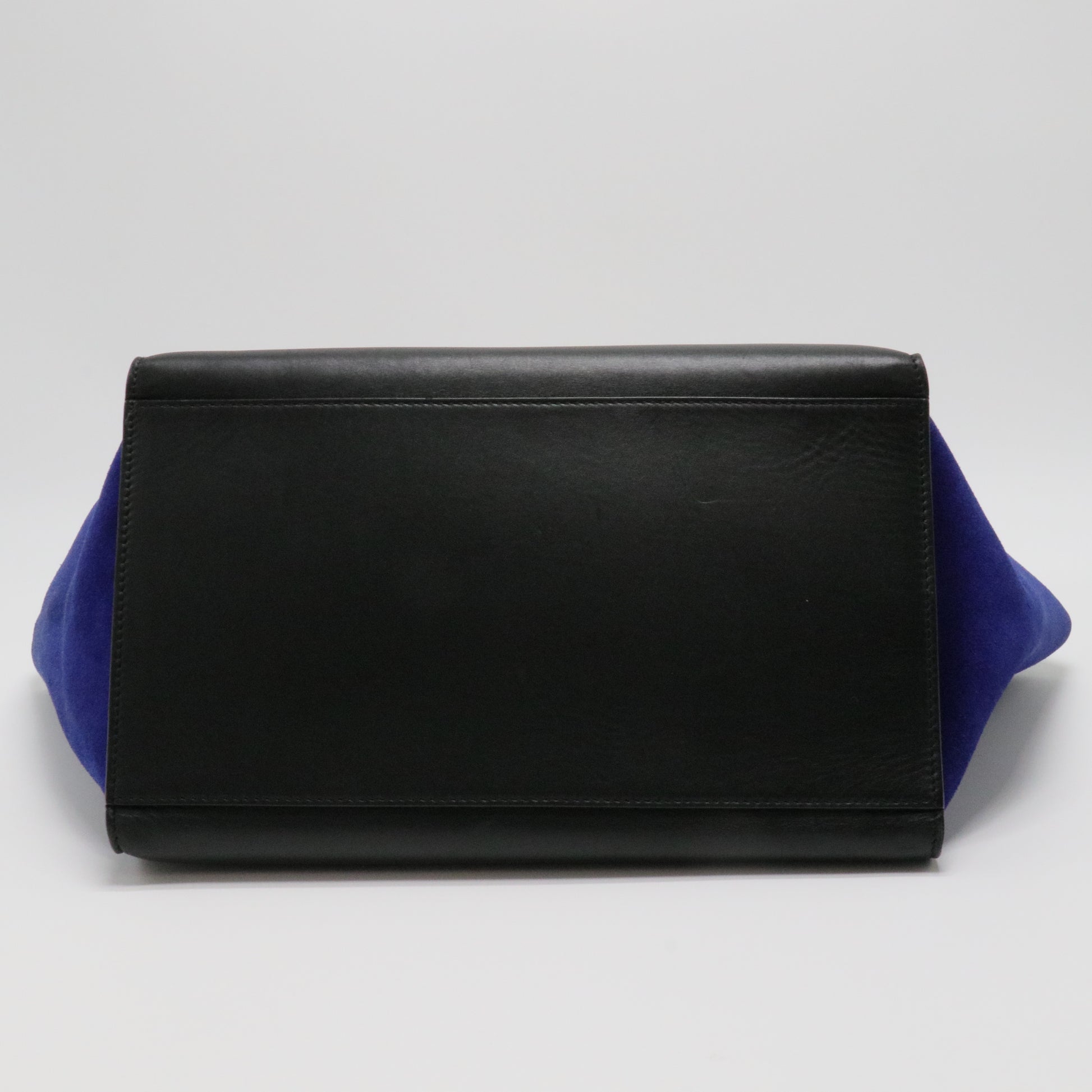 Calfskin Suede Medium Tri-Color Trapeze Sand