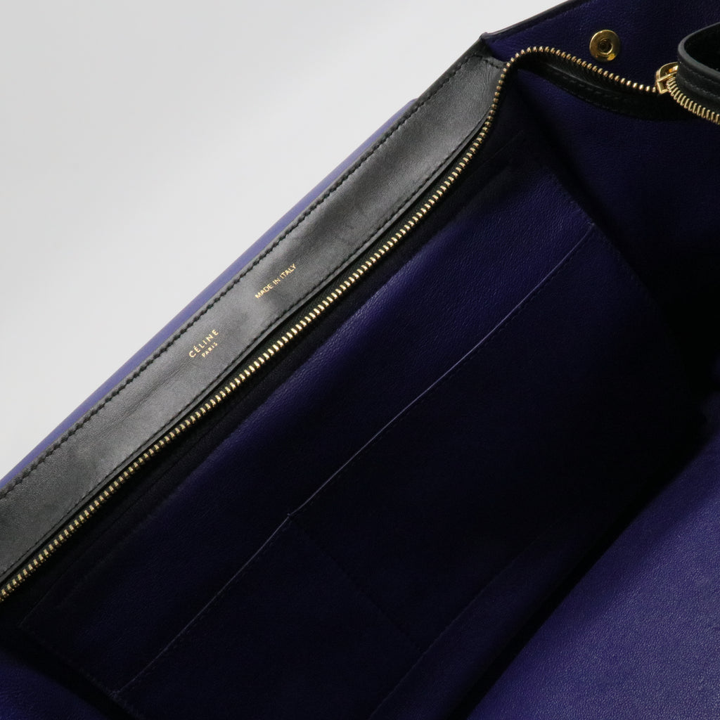 Calfskin Suede Medium Tri-Color Trapeze Sand