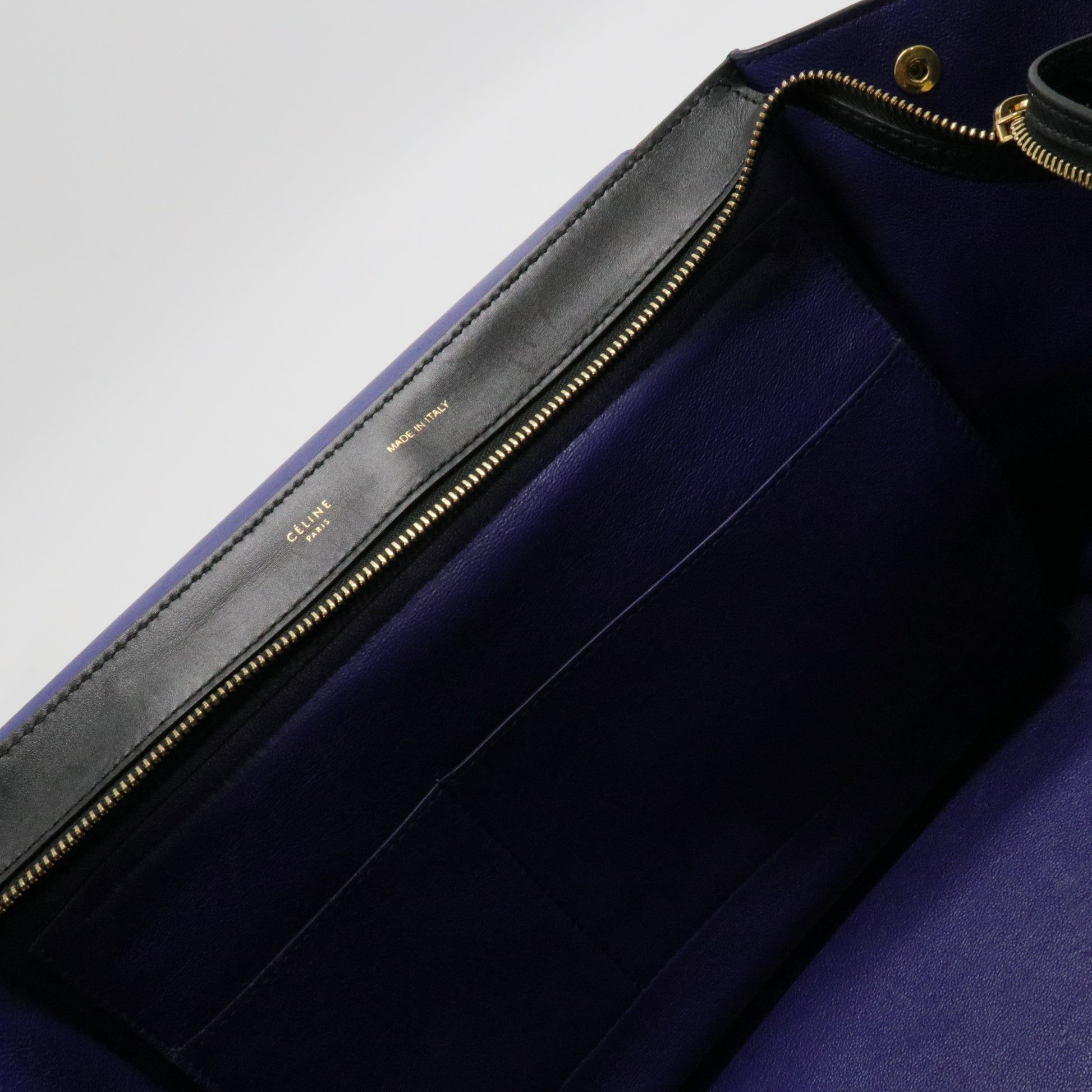 Calfskin Suede Medium Tri-Color Trapeze Sand