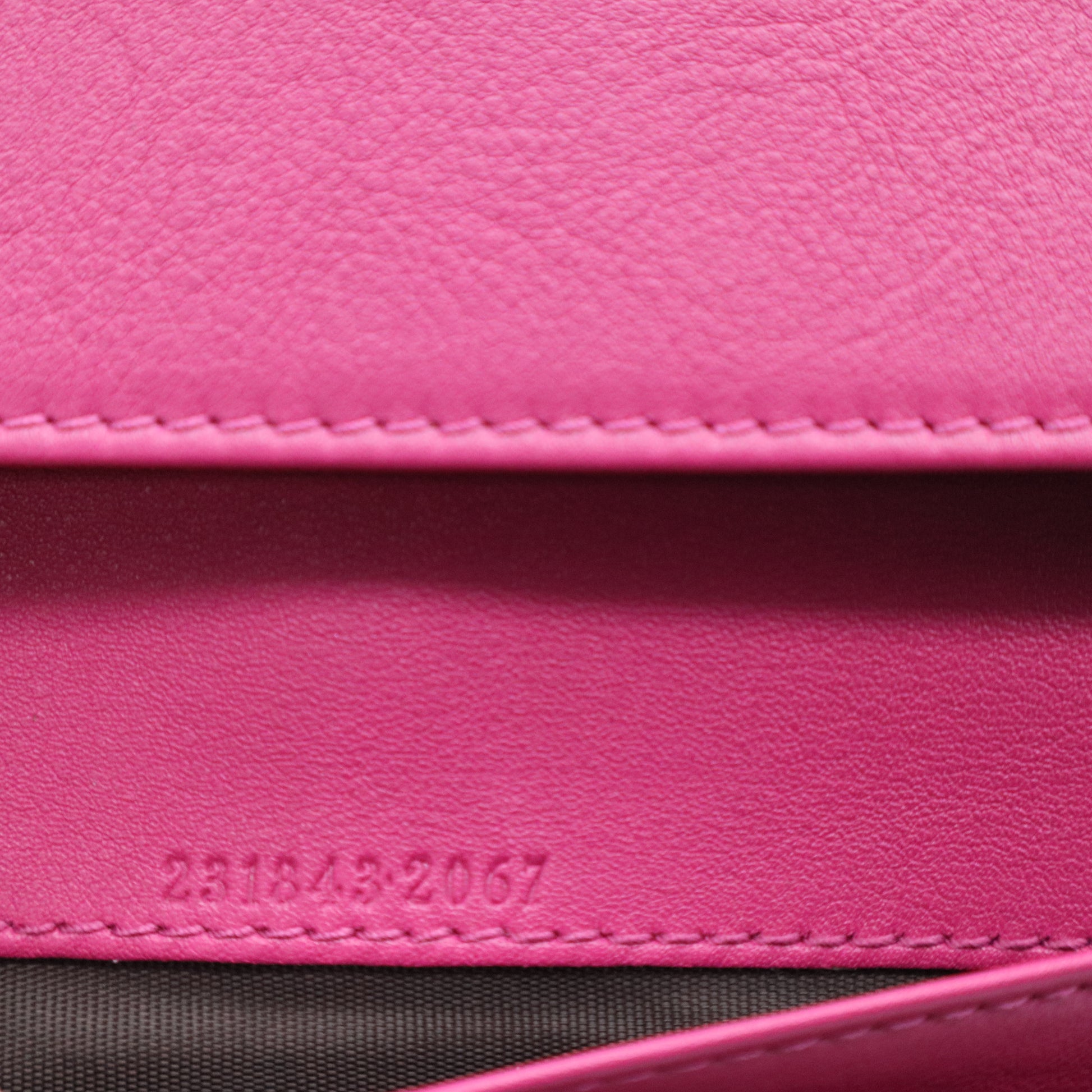 Gucci Interlocking Studded Continental Flap Wallet in a pink