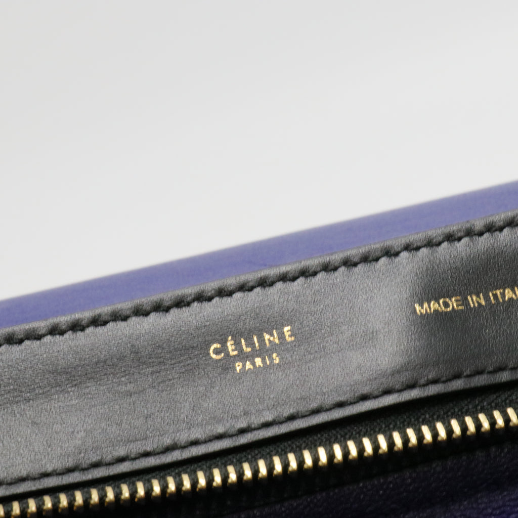 Calfskin Suede Medium Tri-Color Trapeze Sand