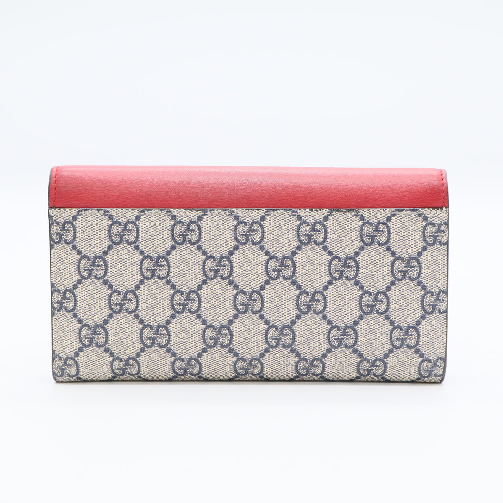 Bow Continental Wallet GG Coated Canvas and Leather W20659