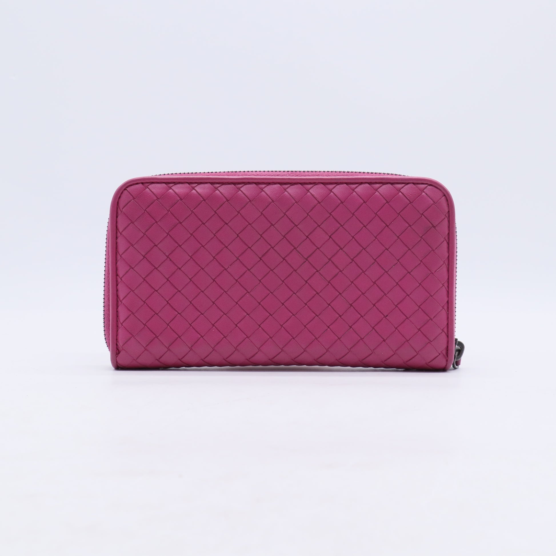 Bottega Veneta Intrecciato Nappa Leather Zip Around Wallet W21087