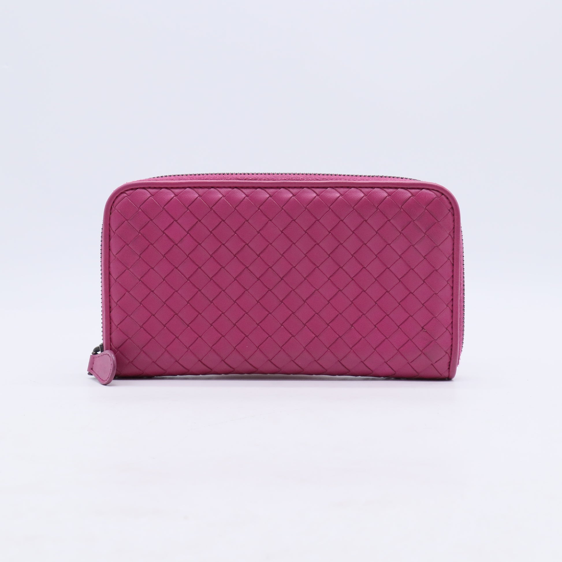 Bottega Veneta Intrecciato Nappa Leather Zip Around Wallet W21087