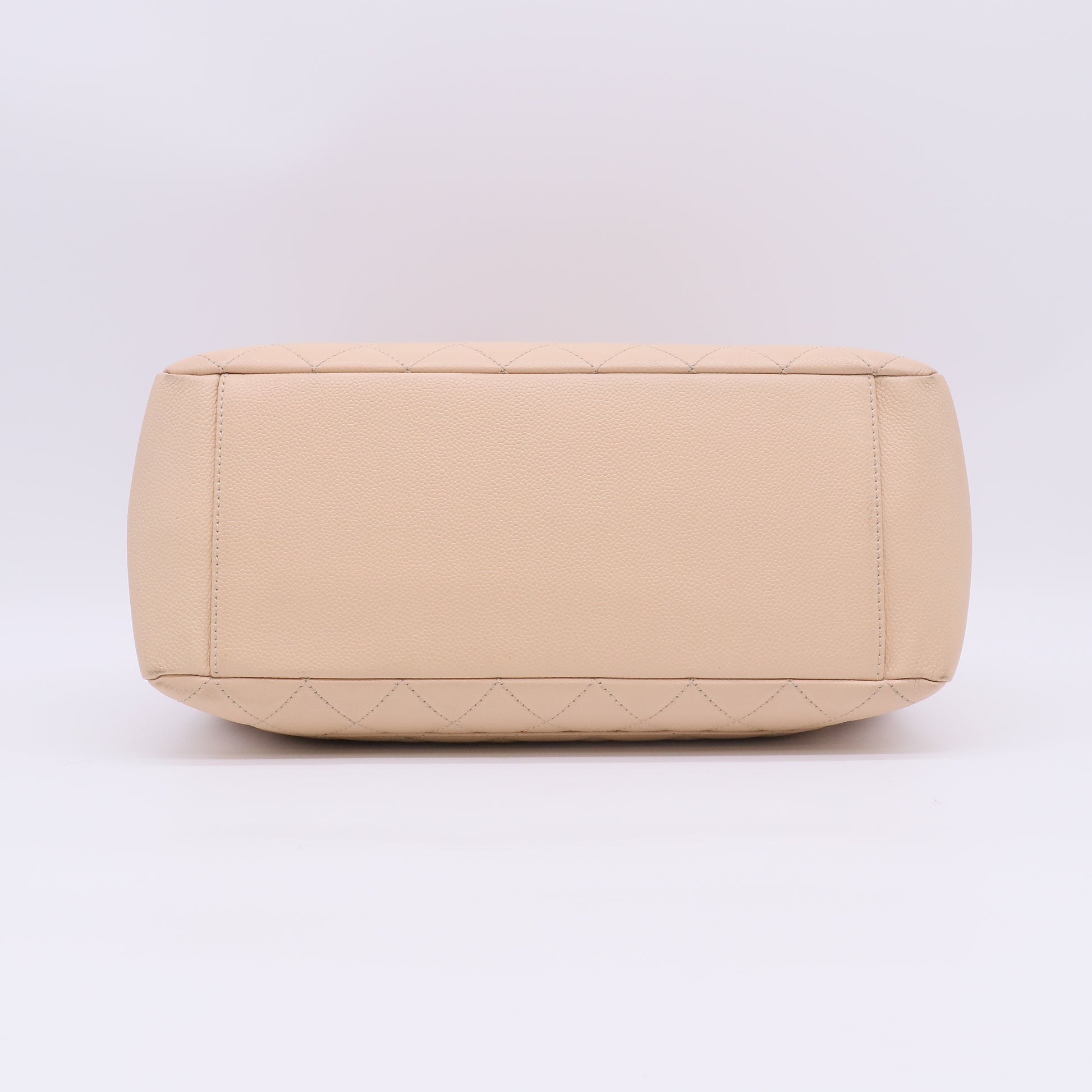 Caviar Quilted Grand Shopping Tote GST Beige Clair B23669