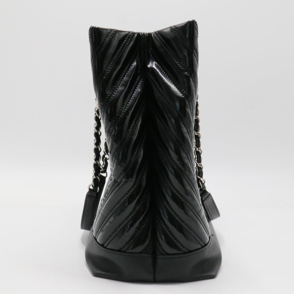 CC Charm Tote Chevron Patent Medium