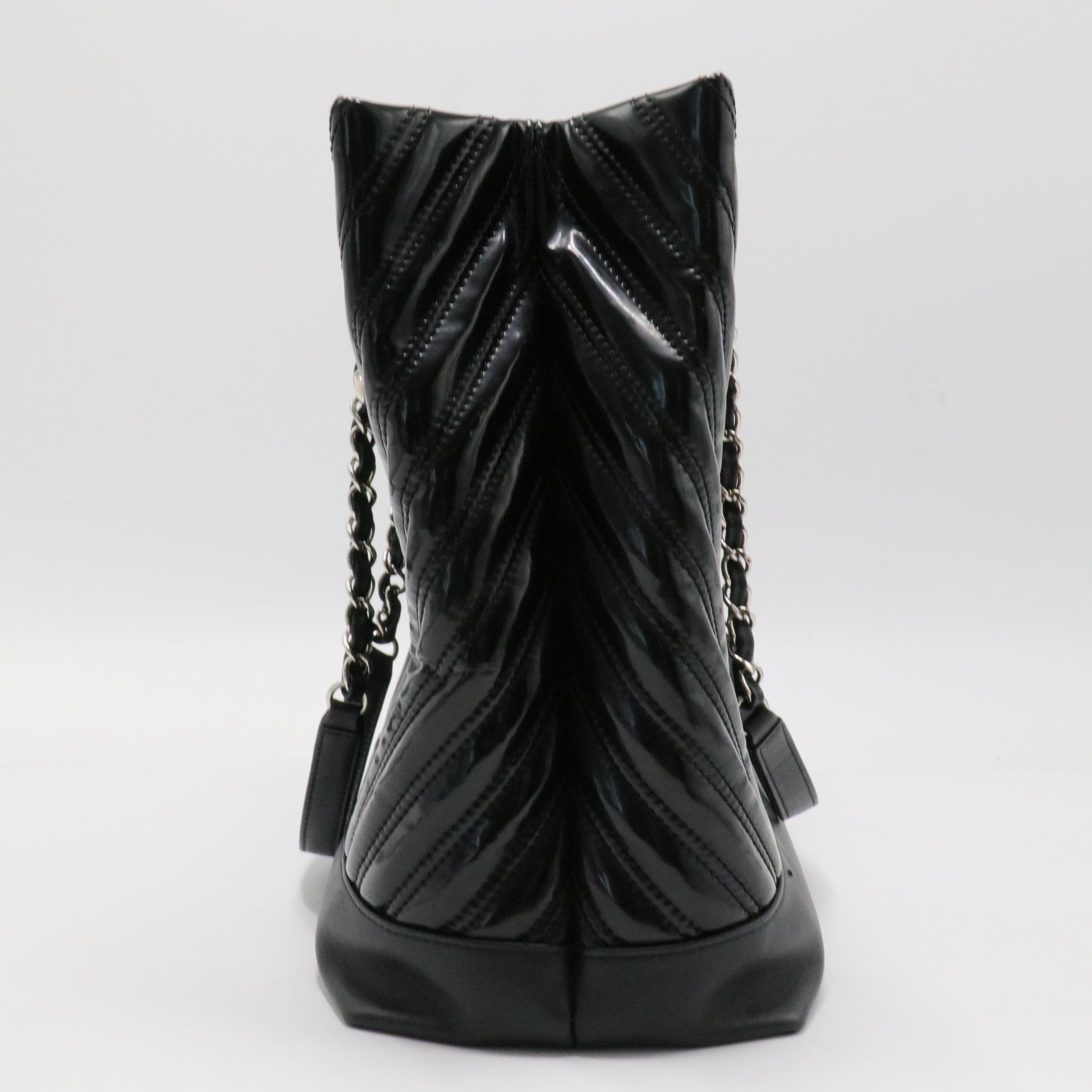 CC Charm Tote Chevron Patent Medium