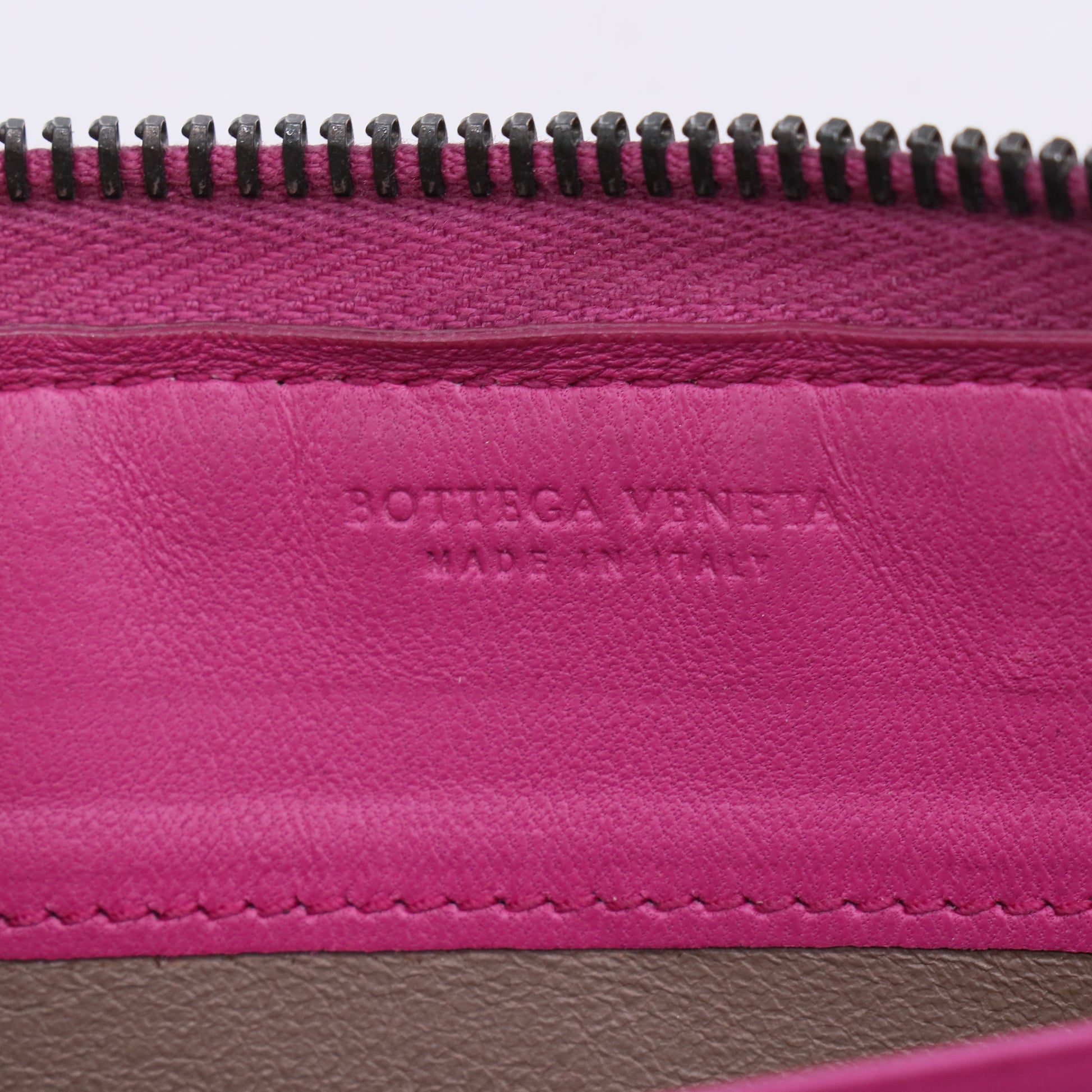 Bottega Veneta Intrecciato Nappa Leather Zip Around Wallet W21087