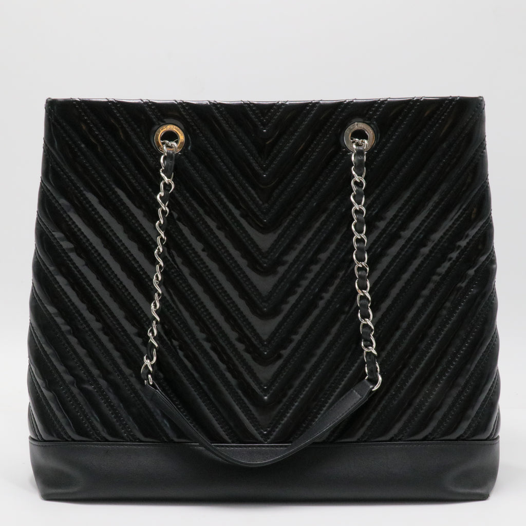 CC Charm Tote Chevron Patent Medium