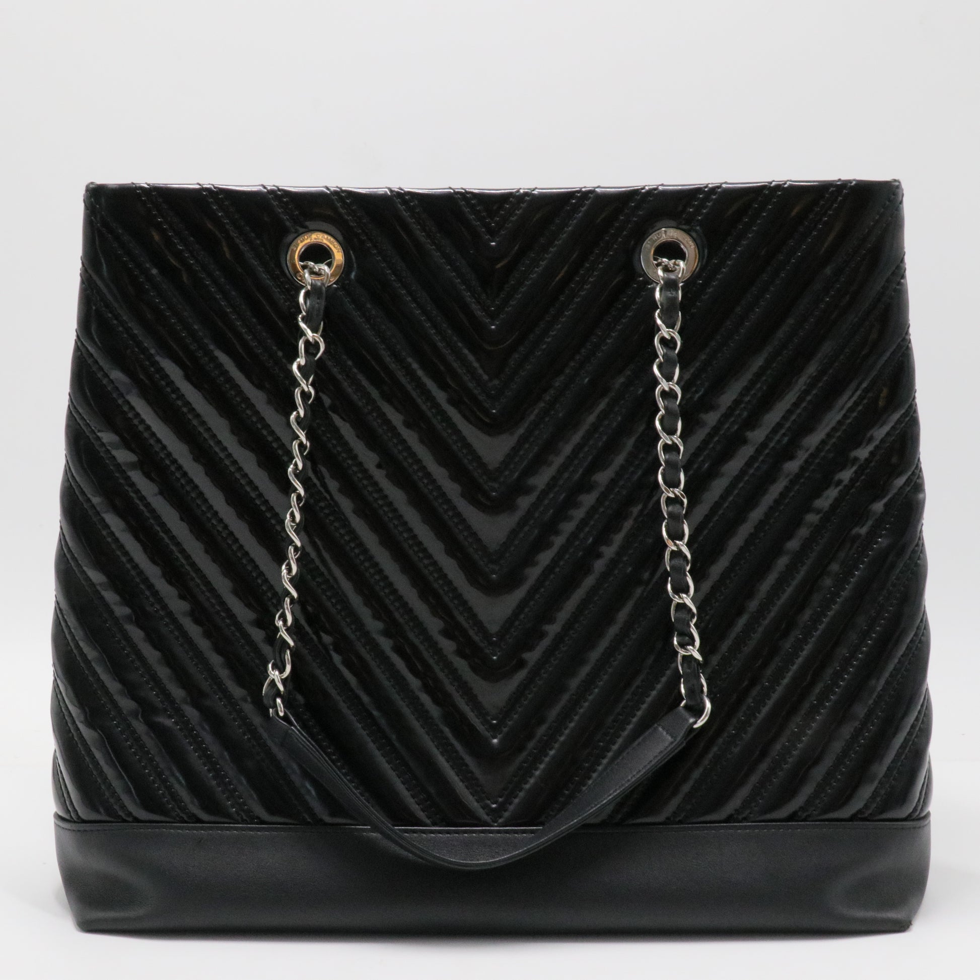 CC Charm Tote Chevron Patent Medium