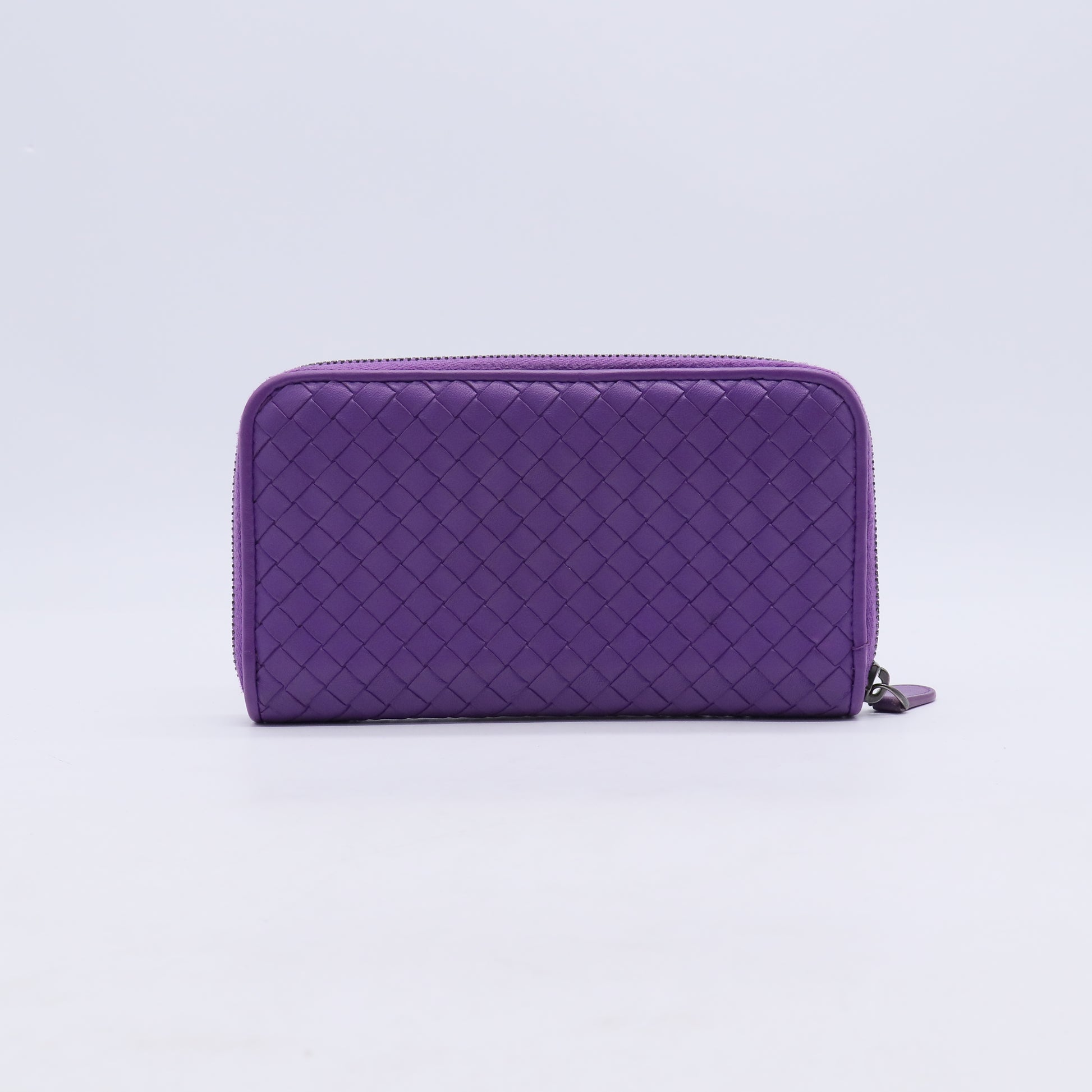 Bottega Veneta Intrecciato Leather Zip Around Wallet W20973