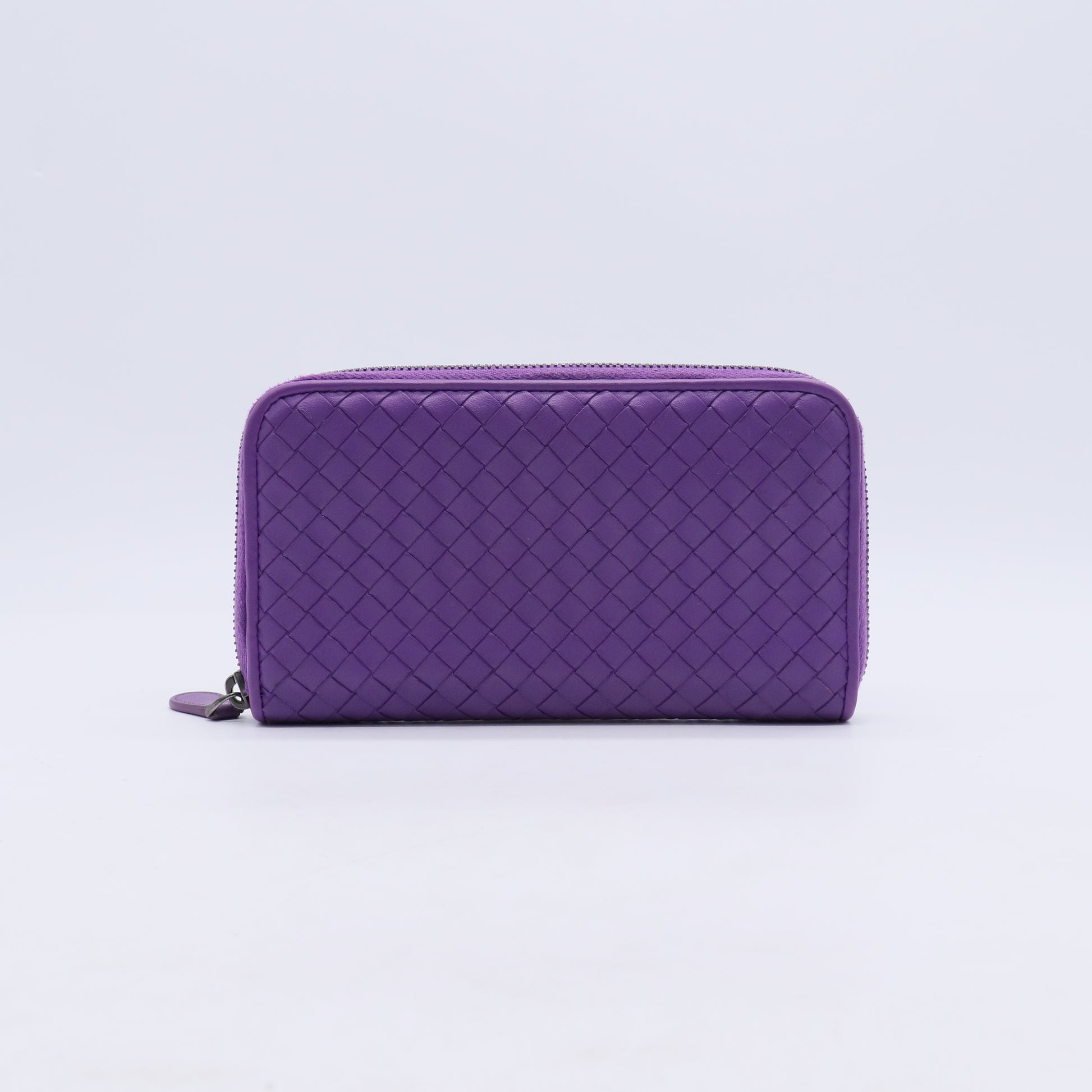 Bottega Veneta Intrecciato Leather Zip Around Wallet W20973