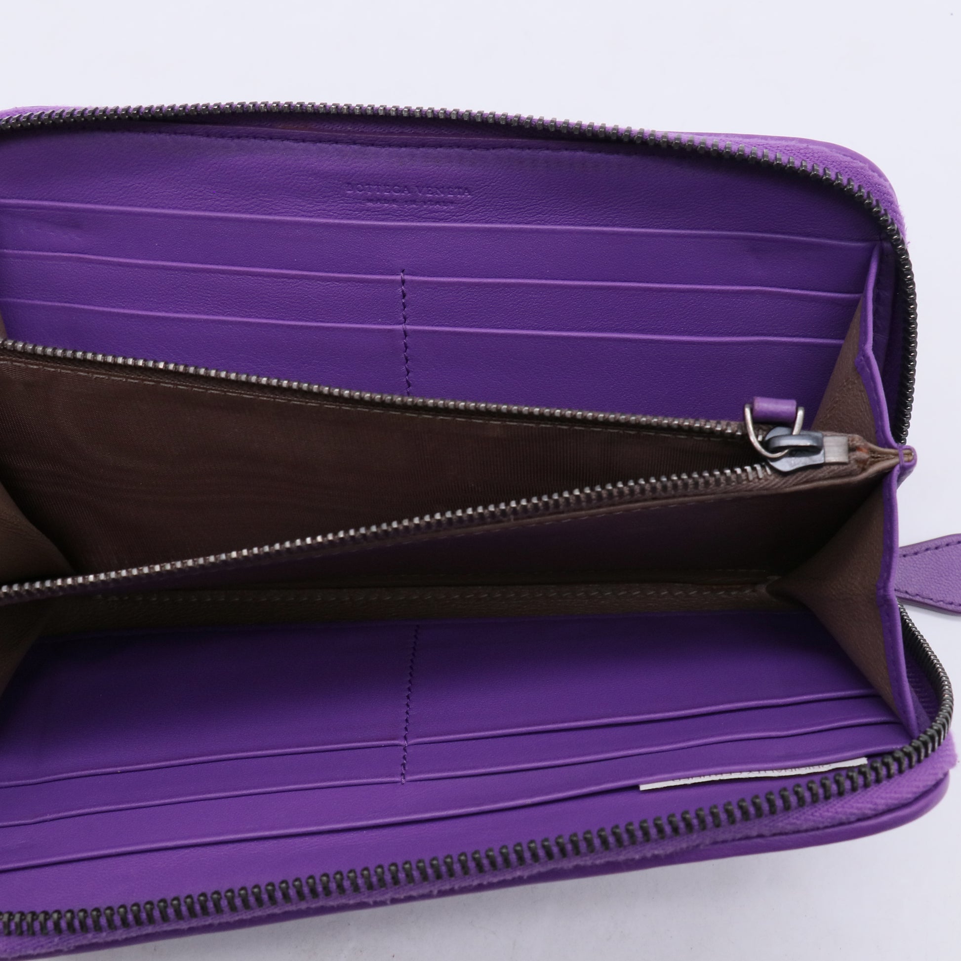 Bottega Veneta Intrecciato Leather Zip Around Wallet W20973