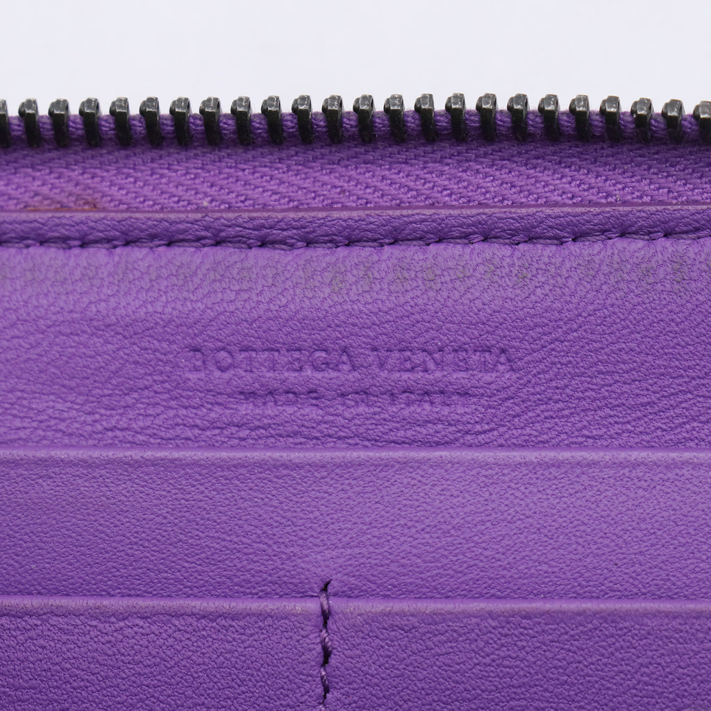 Bottega Veneta Intrecciato Leather Zip Around Wallet W20973