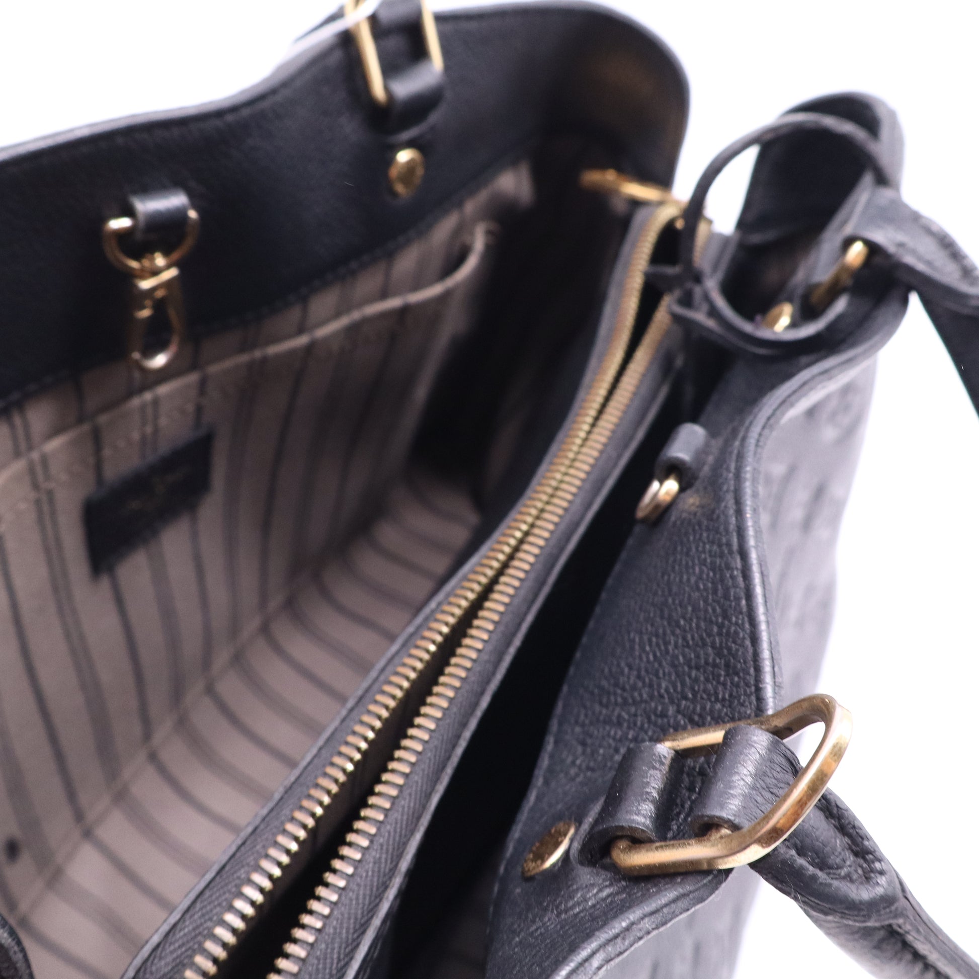 Montaigne Handbag Monogram Empreinte Leather MM Twins LDJ4008