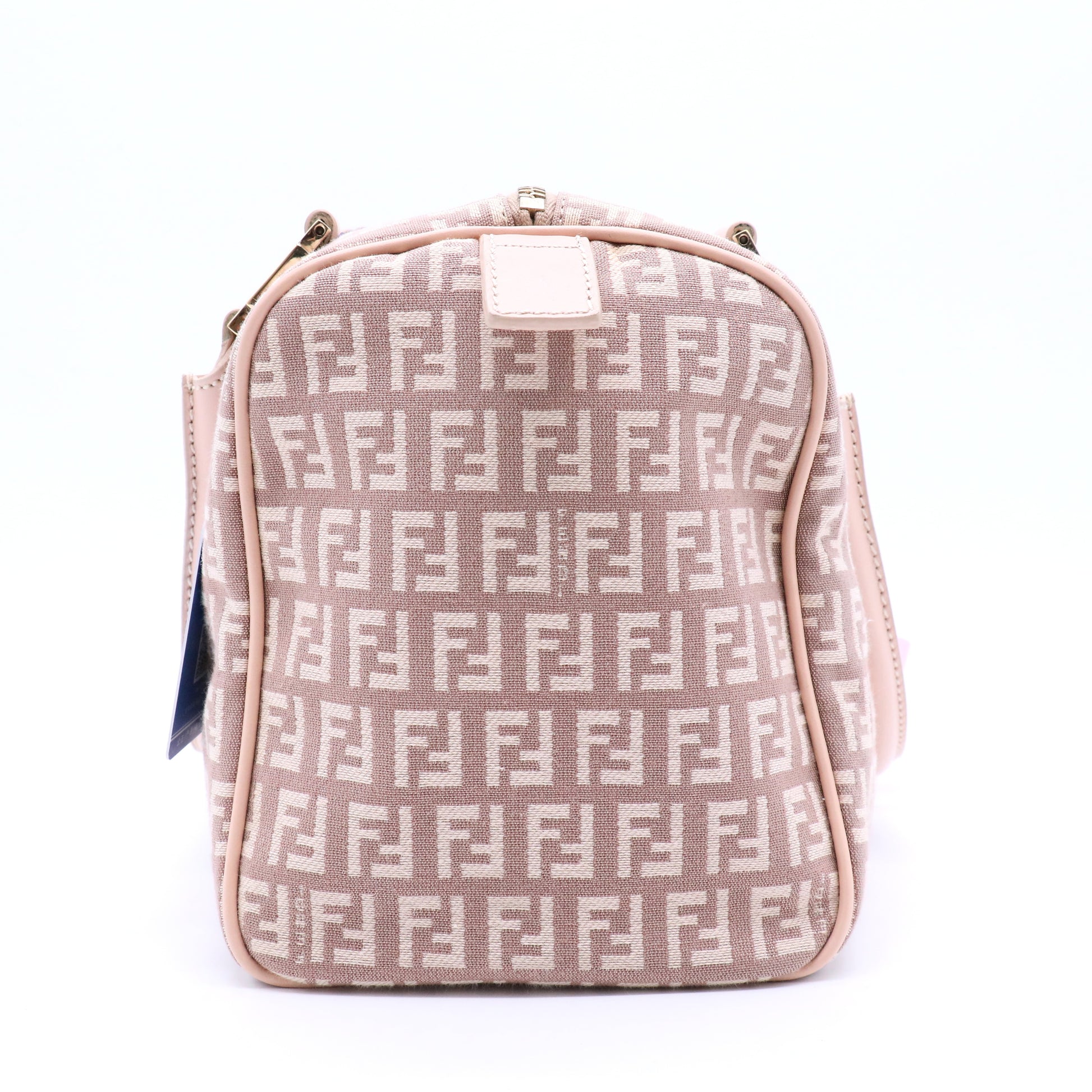 Fendi Handbag in Dark Pink Zucchino Canvas twins