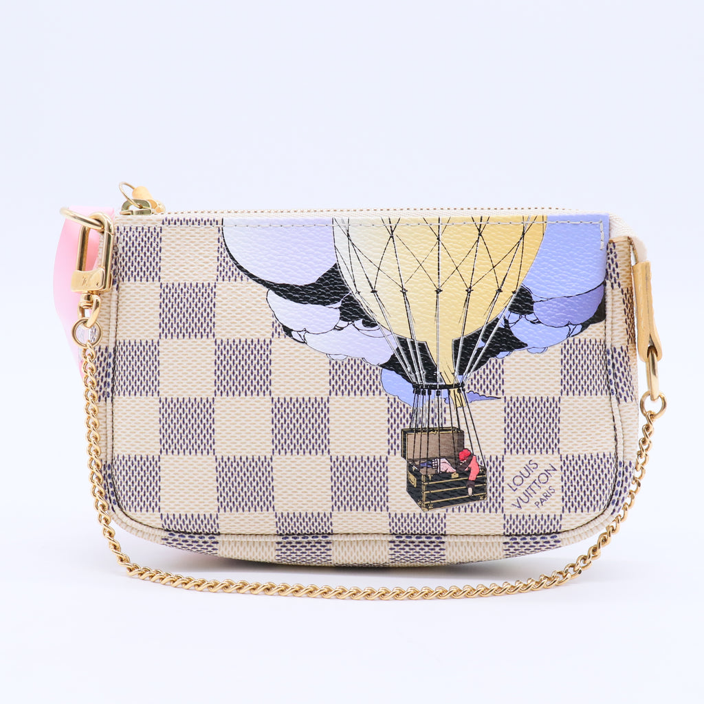 Damier small bag  Azur Pochette Accessoires twins